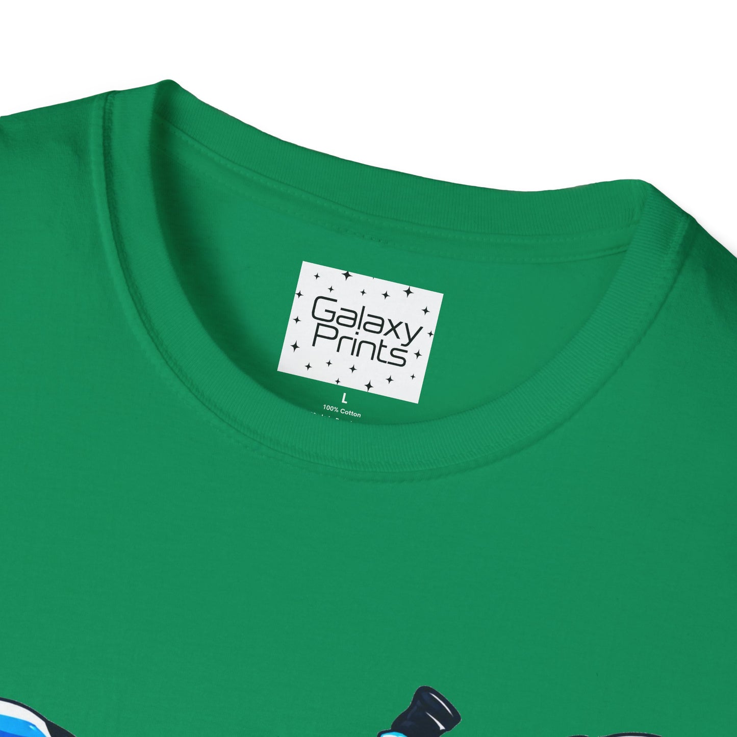Skydiver Graphic T-Shirt — Blue Freefall Parachute Design