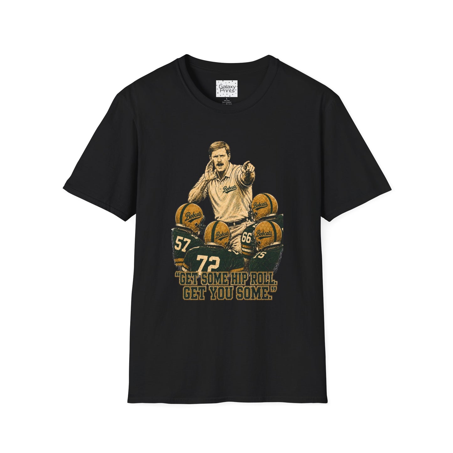 Lees-McRae College Bobcats Vintage Football T-Shirt — Coach Bryan 2  "Get some hip roll, get you some" - Forever Undefeated