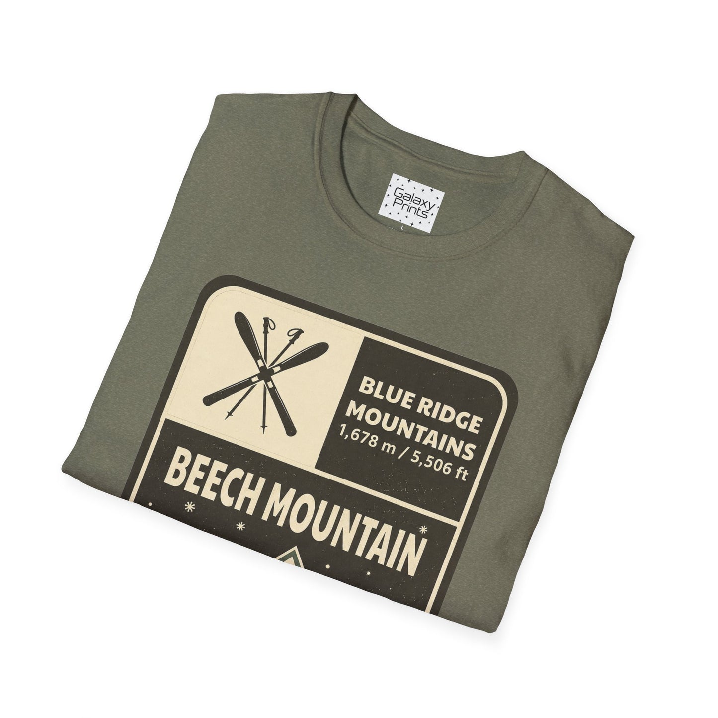 Beech Mountain Blue Ridge Mountains T‑Shirt — North Carolina Ski & Hiking Vintage