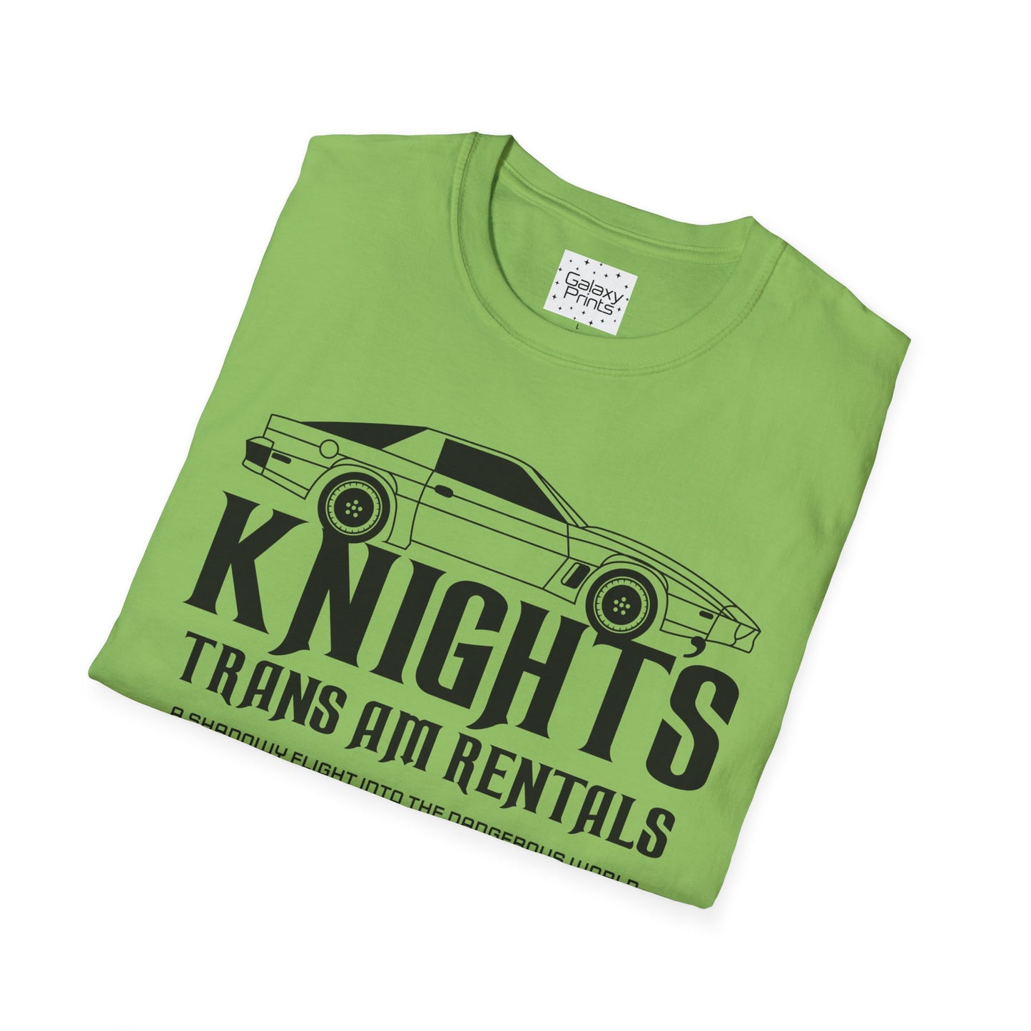 Unisex T-Shirt - POP Culture - 'From the Hit TV Show NIGHTRIDER it's KITT Car with KNIGHT's Trans Am Rentals'