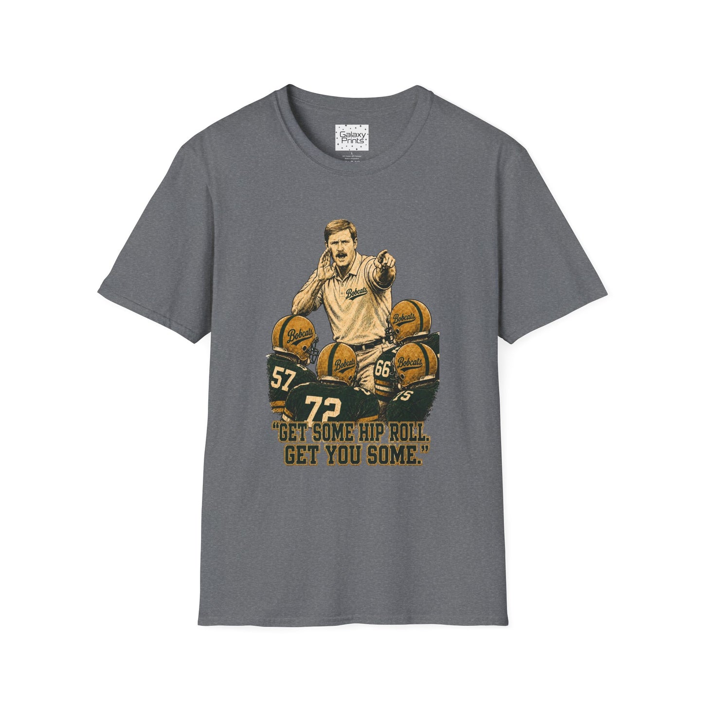 Lees-McRae College Bobcats Vintage Football T-Shirt — Coach Bryan 2  "Get some hip roll, get you some" - Forever Undefeated