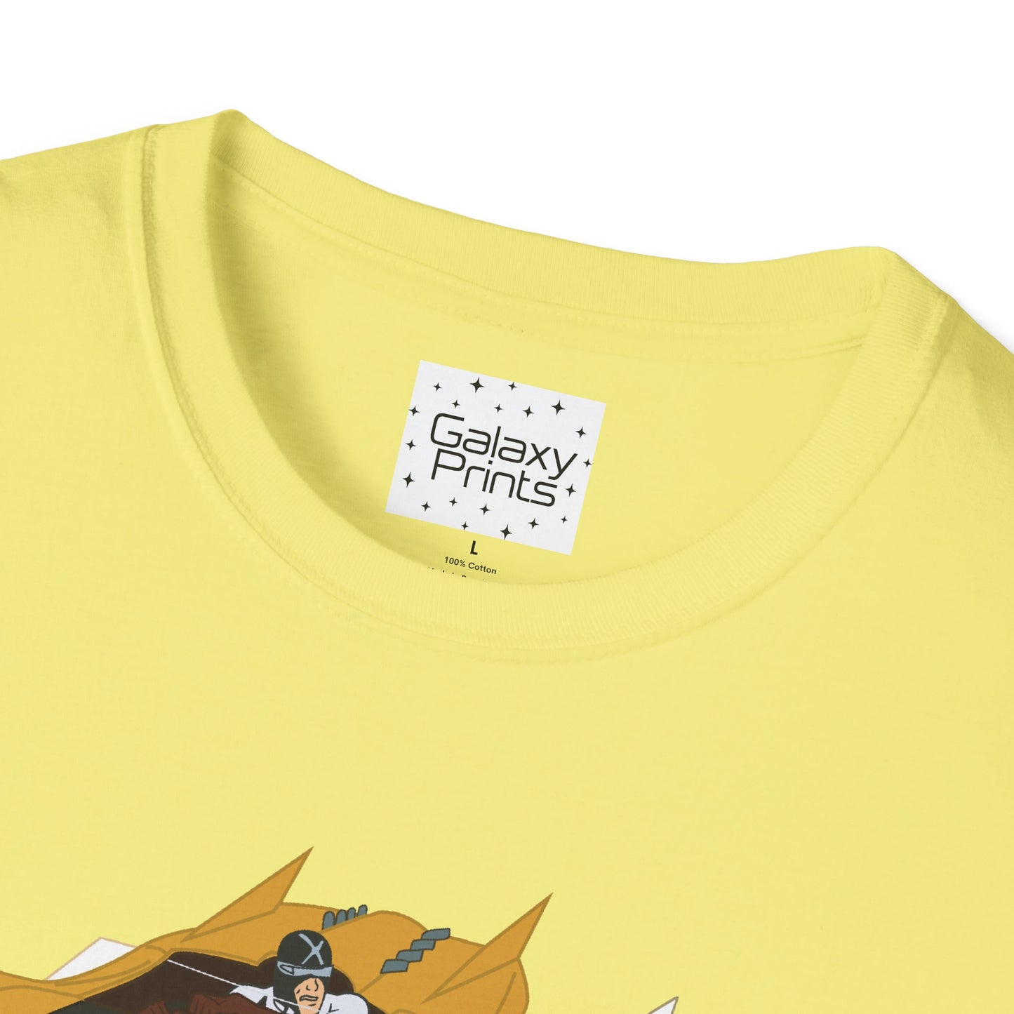 Unisex T-Shirt - POP Culture - 'The MACH 5 and Racer X from the Cartoon SPEED RACER - Go Speed Racer, Go Speed Racer, Go Speed Racer, Goooo'
