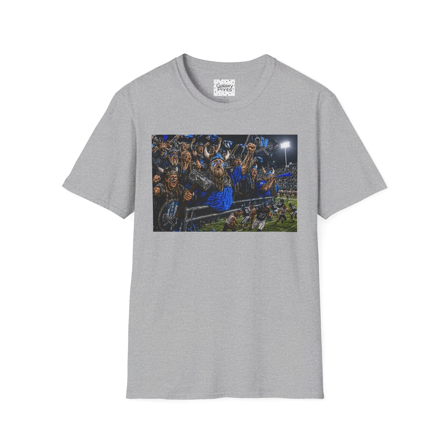 Viking Fans with #1 FAN T‑Shirt — '#1 FAN leading the fight' Graphic Tee - Viking crowd