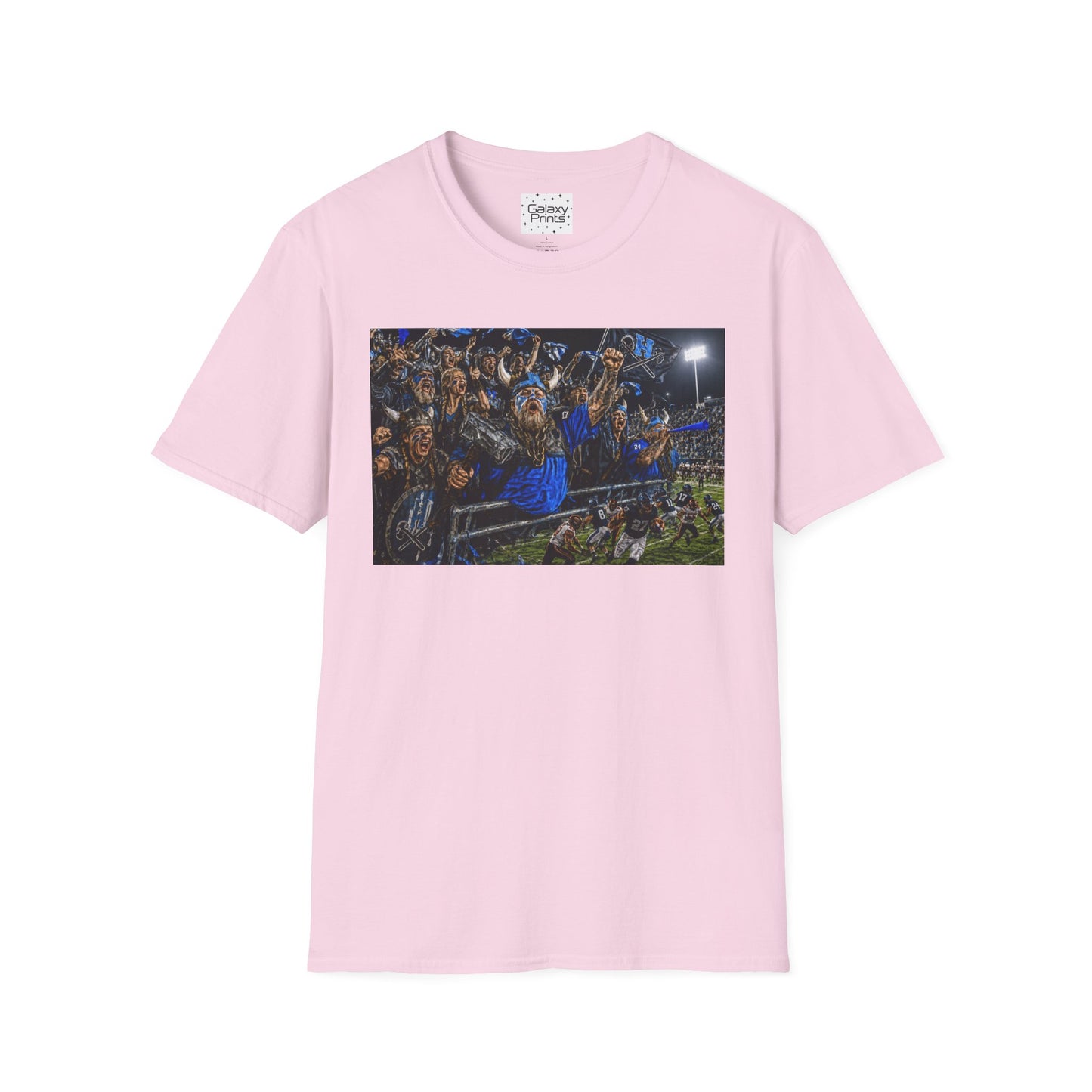 Viking Fans with #1 FAN T‑Shirt — '#1 FAN leading the fight' Graphic Tee - Viking crowd