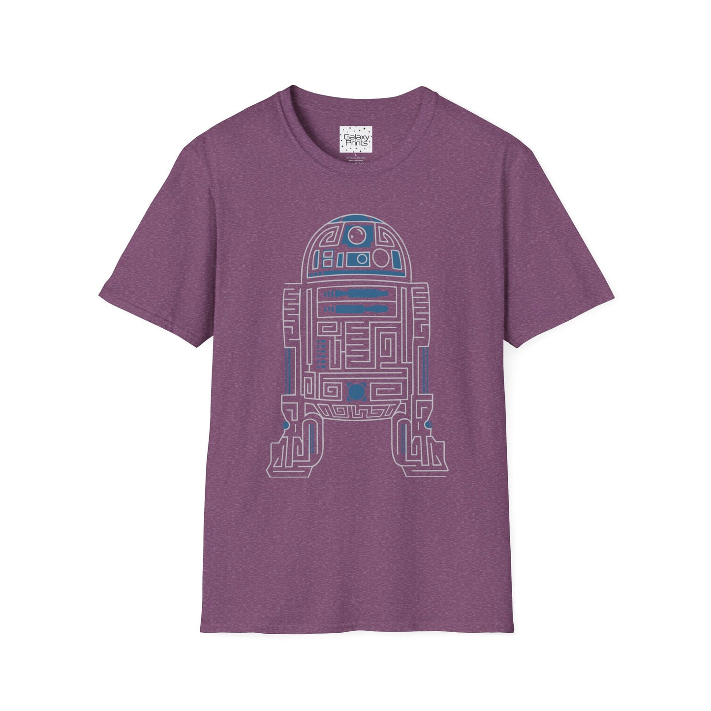 Star Wars Inspired Unisex T-Shirt - R2 D2 Digital Outline Framework Graphic Tee