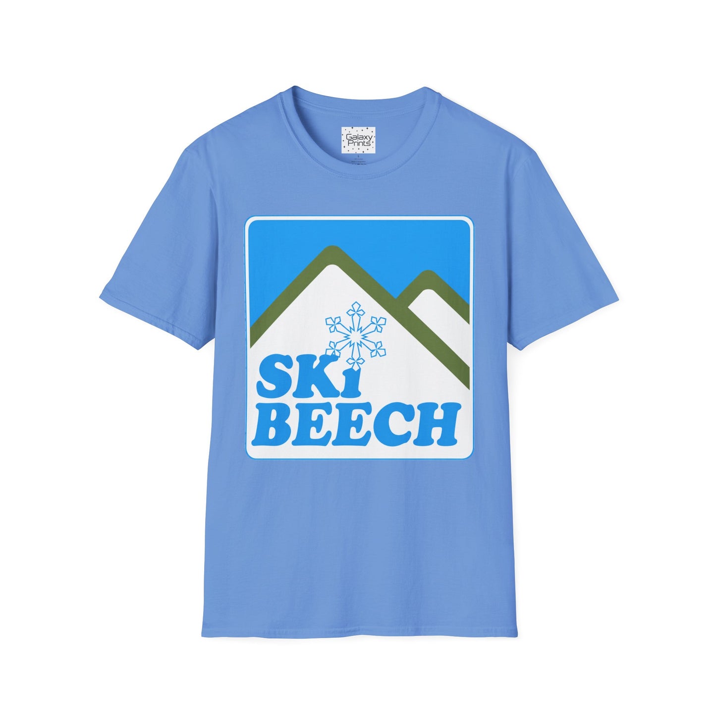 Retro Ski Beech T‑Shirt — Vintage Beech Mountain Snowflake Ski Tee