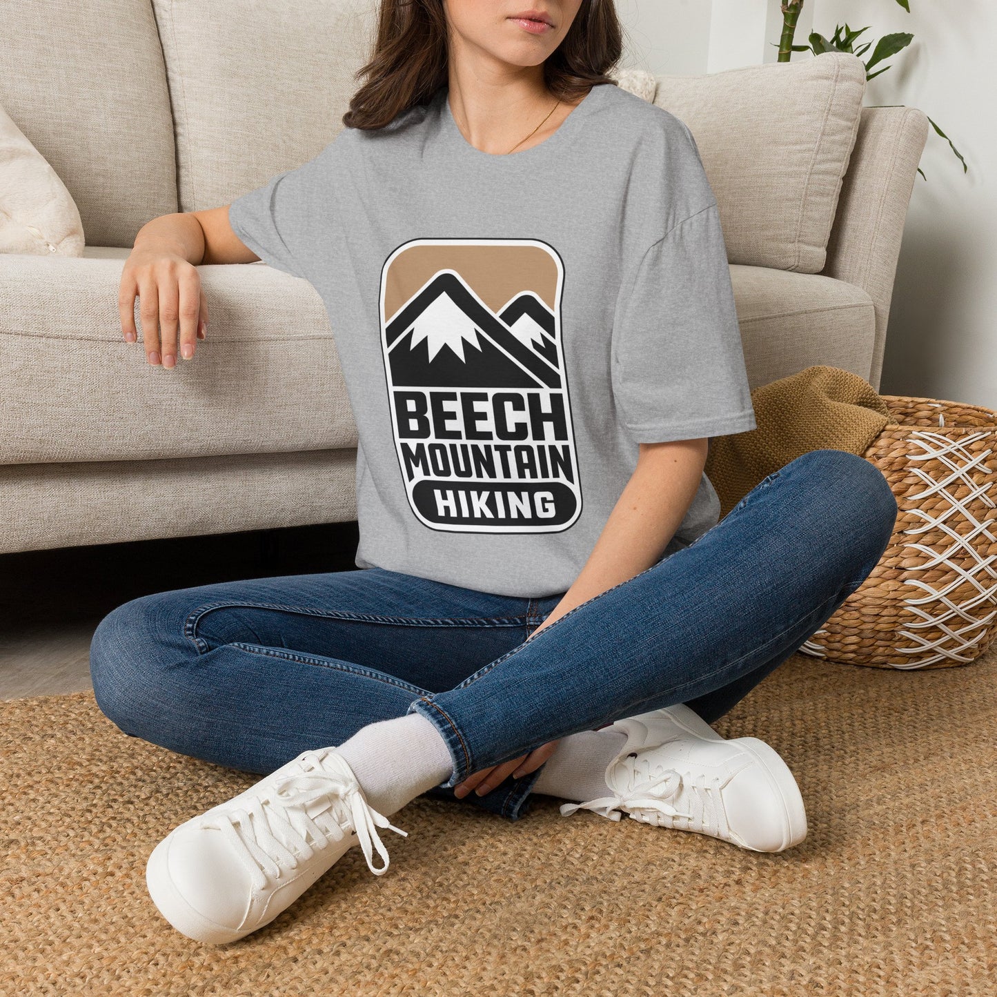 Beech Mountain NC Hiking T‑Shirt — Retro Mountain Badge Tee
