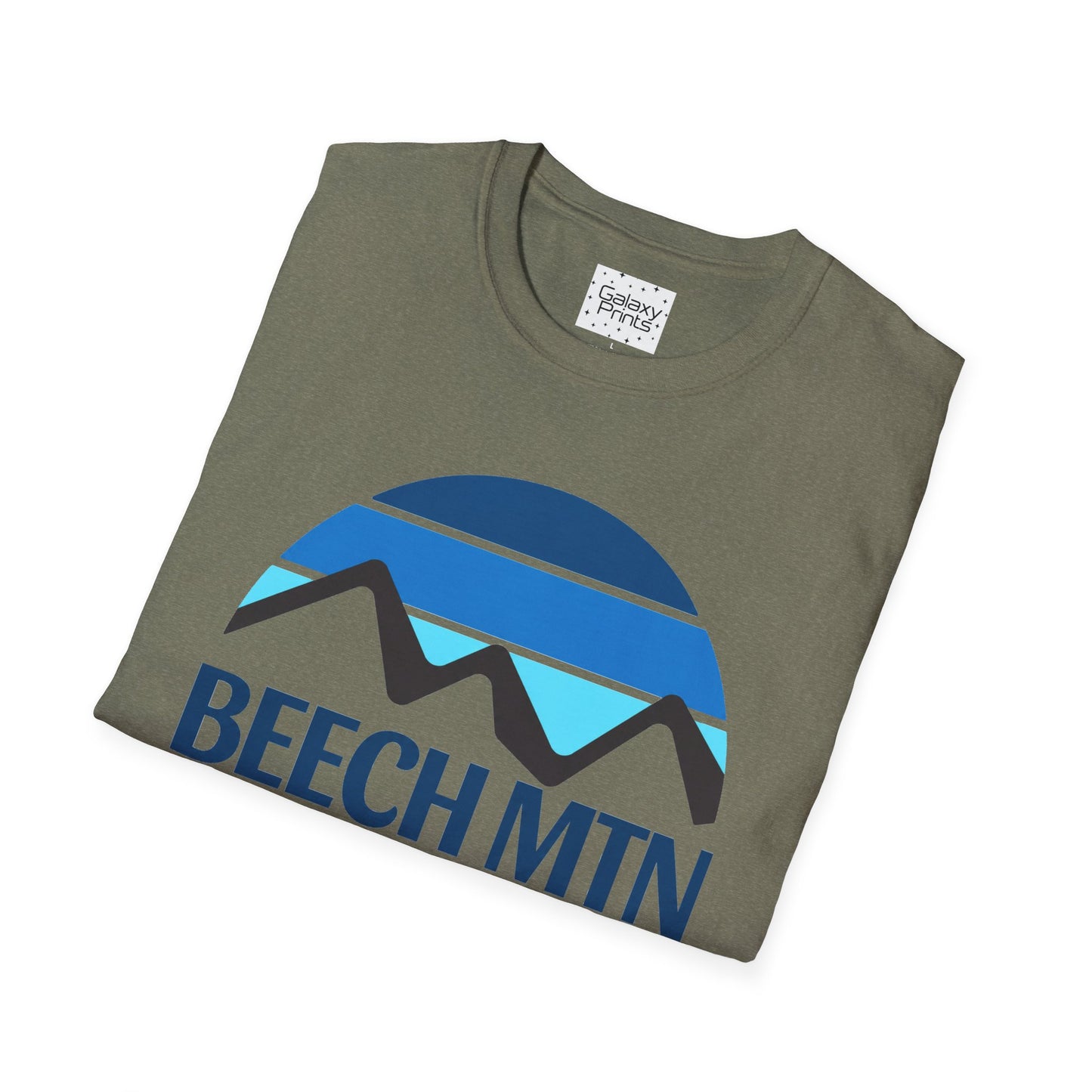 Beech Mtn North Carolina Graphic T-Shirt — Retro Tri Blue Moon Mountain Tee