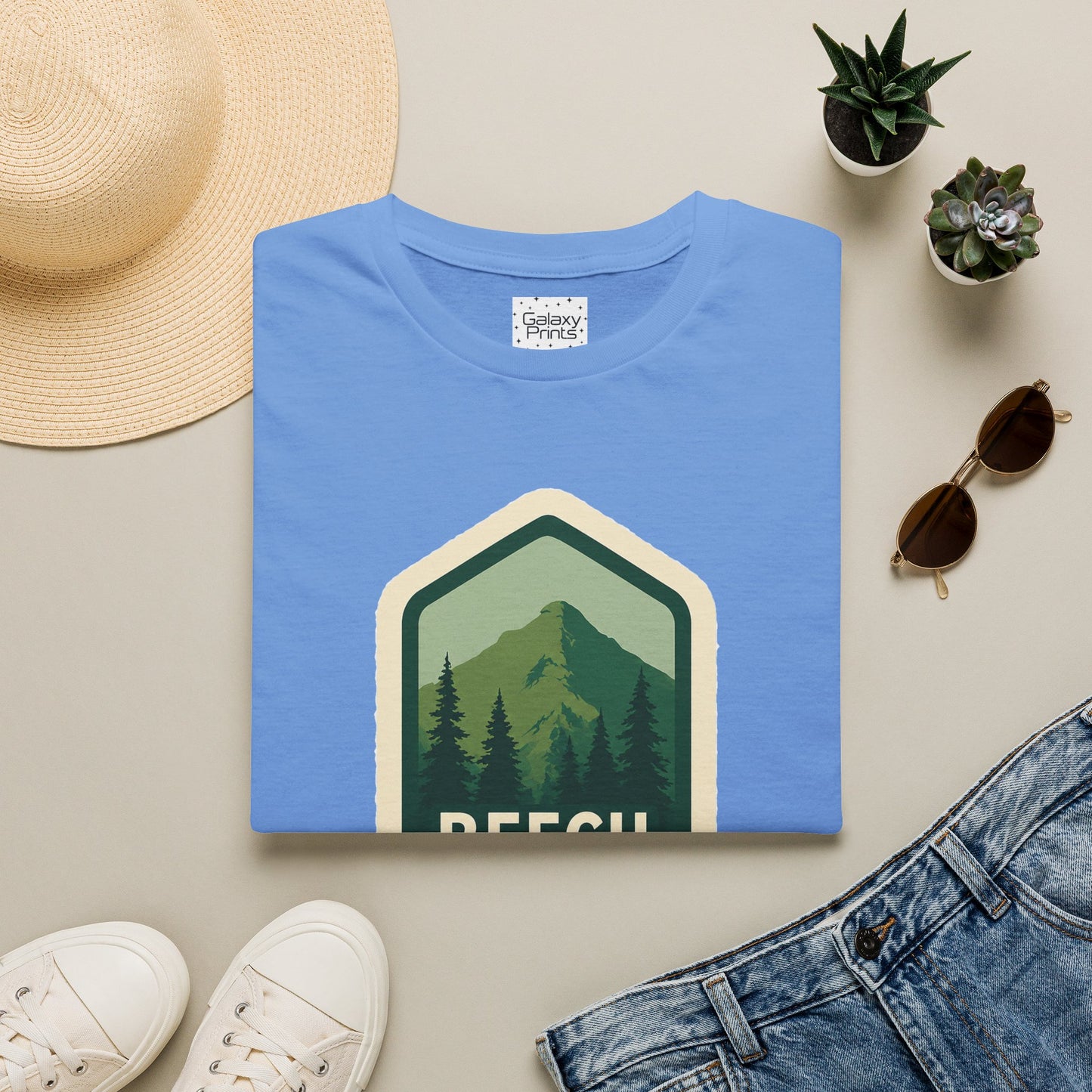 Beech Mountain NC Vintage Hiking T-Shirt — Retro Mountain Badge Graphic Tee