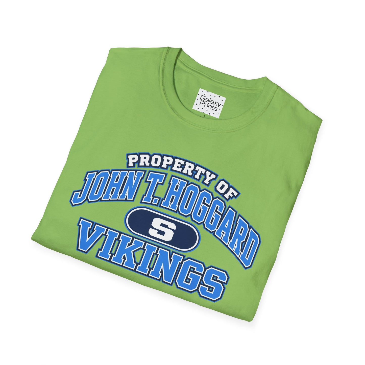 Property of JTH Vikings T‑Shirt S — Viking in Power Circle back - Hoggard School Spirit Tee