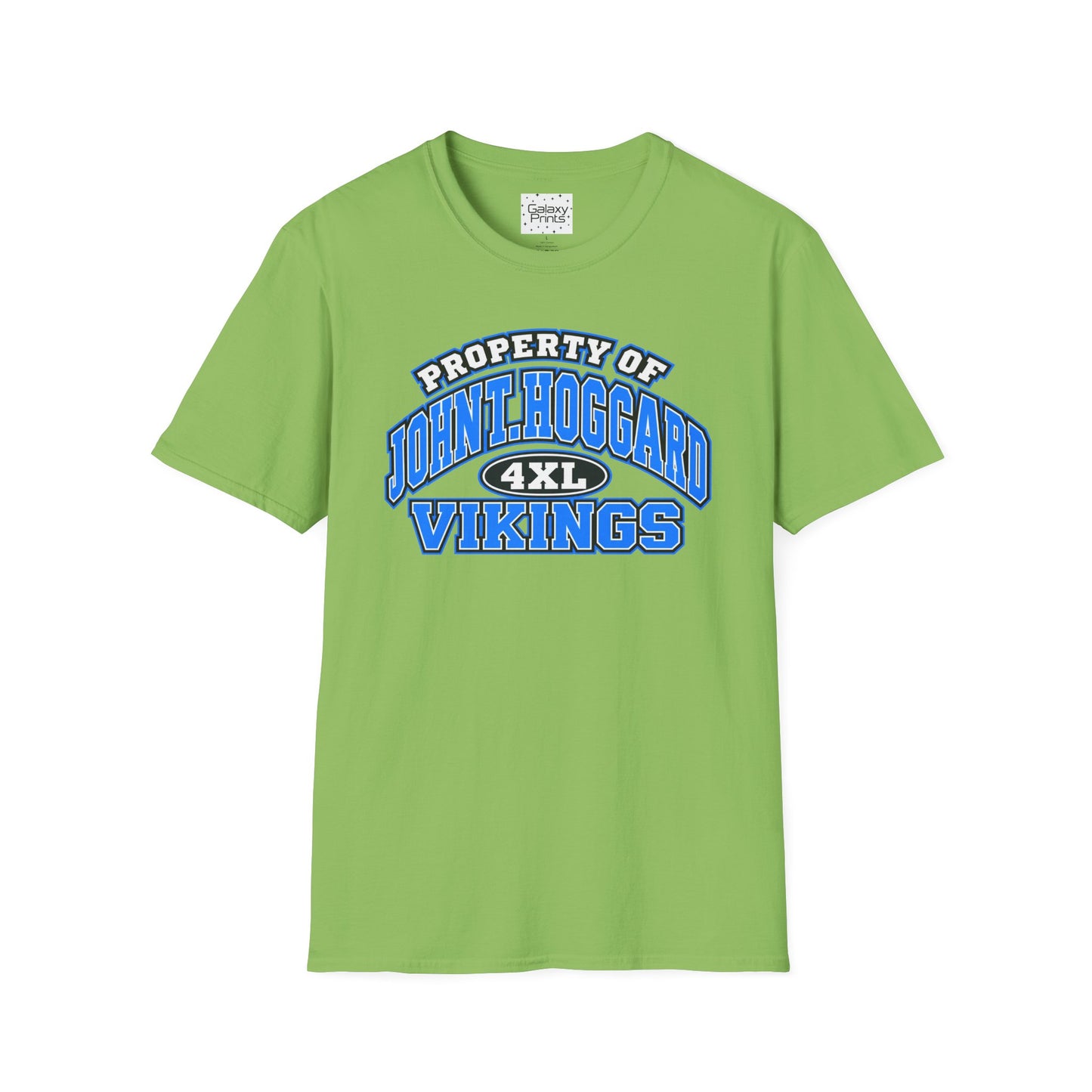 Property of JTH Vikings T‑Shirt 4XL — Viking in Power Circle back - Hoggard School Spirit Tee