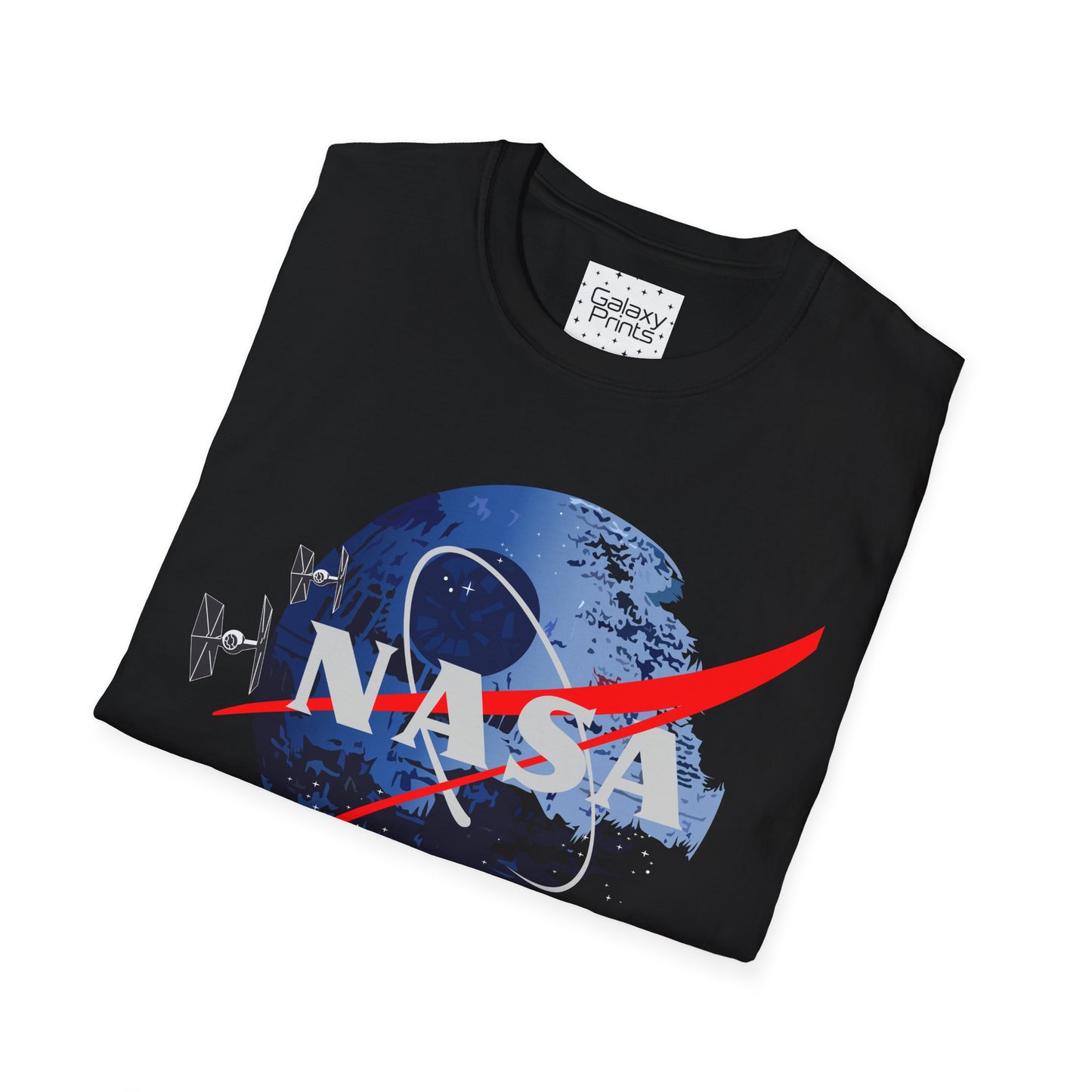 NASA and STAR WARS inspired Unisex T-Shirt - NASA w/ Death Star Tie Fighters