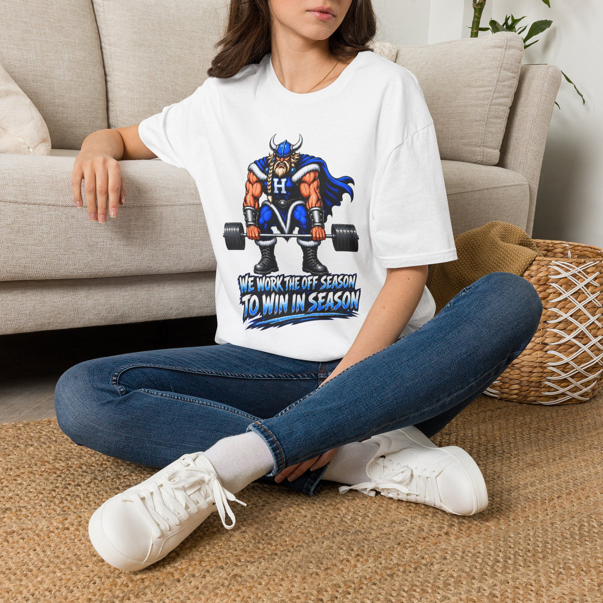 Hoggard Viking Weightlifting T‑Shirt — "We Work the Off Season to Win in Season" - Others Empty
