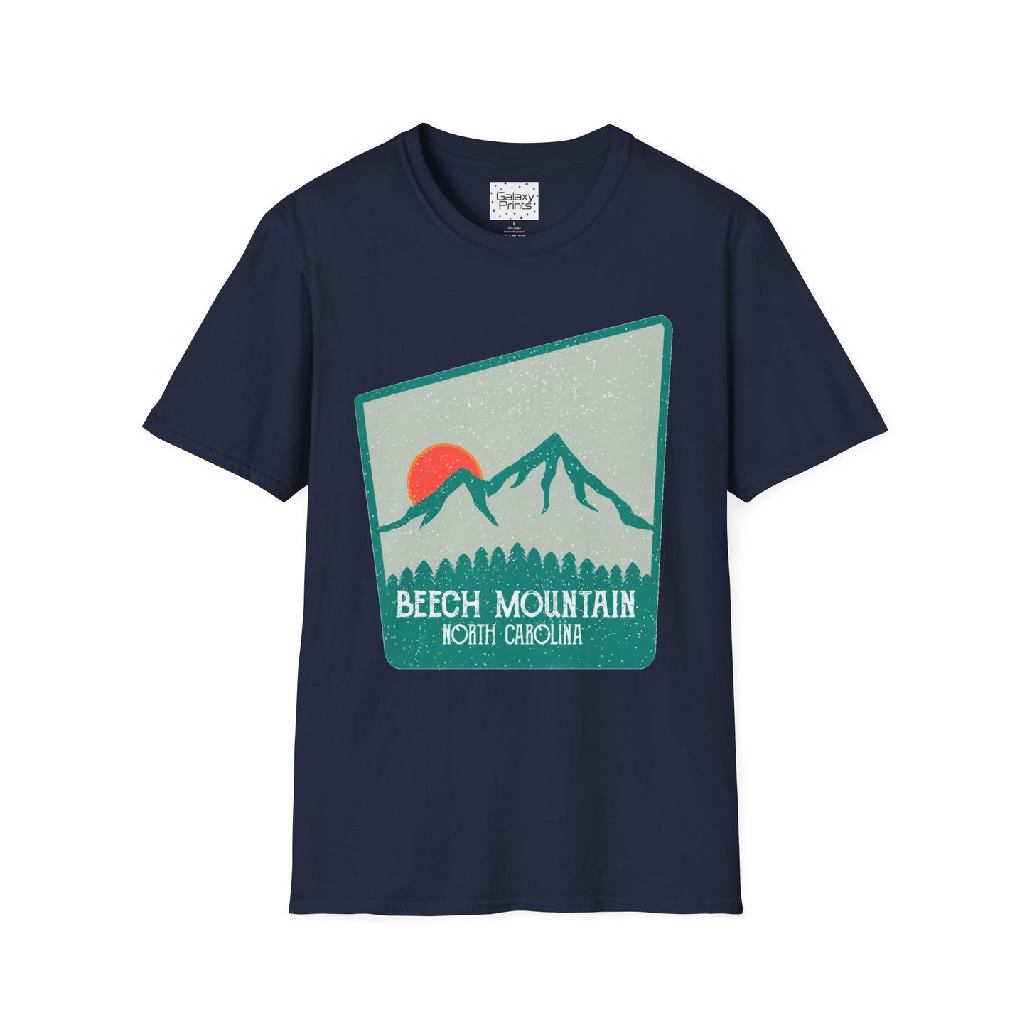 Beech Mountain NC Let it Snow T-Shirt — Retro Mountain Sunrise Snow Tee