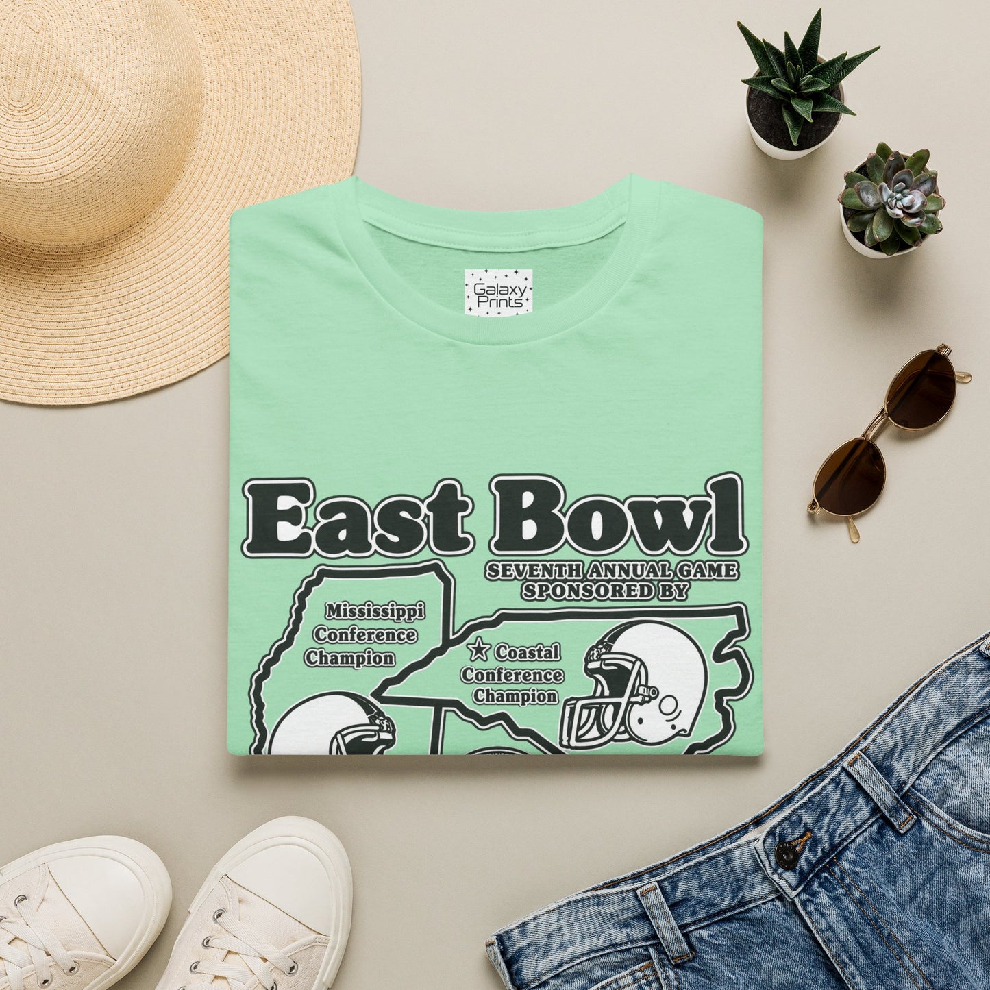 1986 East Bowl Vintage Football T-Shirt — Retro Game Day Tee (East Bowl, Lees McRae)