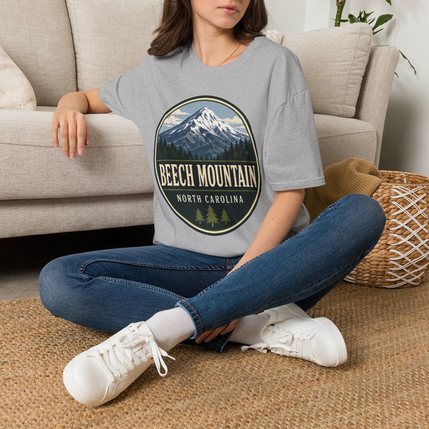 Mountain Graphic T-Shirt — “Beech Mountain, North Carolina” Vintage Outdoor Tee
