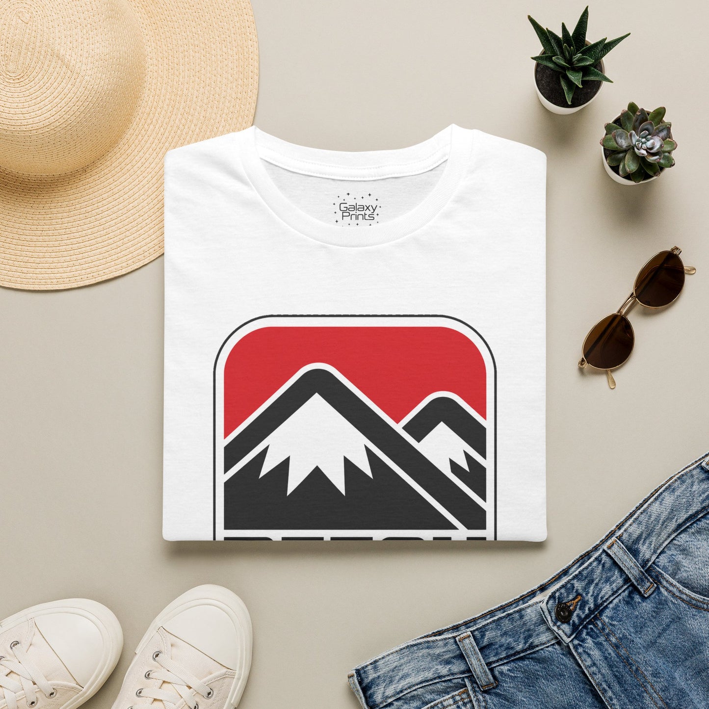 Ski Patrol Beech Mountain Retro T-Shirt — Beech Mountain Ski Patrol with Mountains on the back- logo Tee