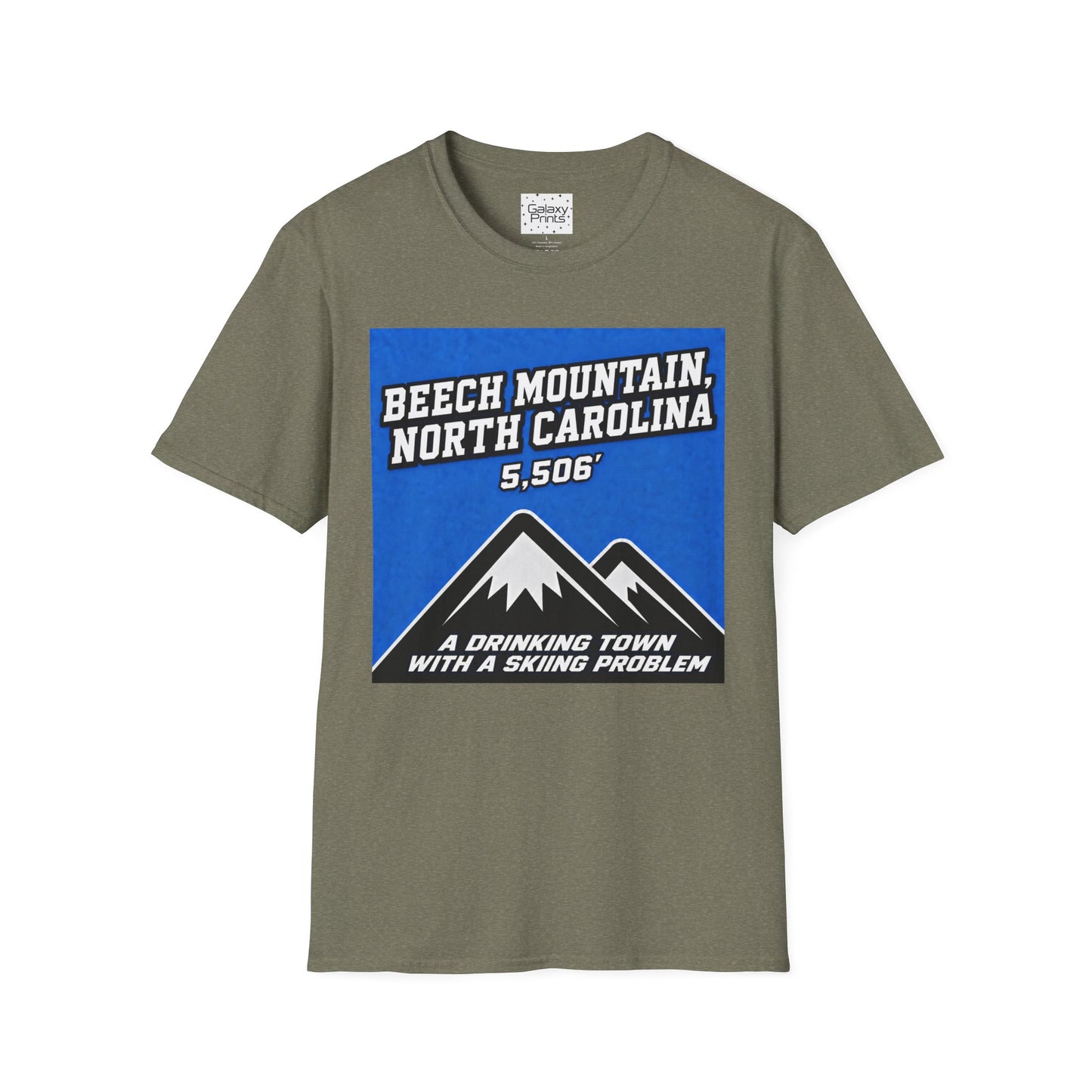 Beech Mountain North Carolina T-Shirt – 5,506' Drinking Town with Skiing Problem - Graphic Tee