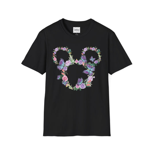 Unisex T-Shirt - DISNEY Inspired - 'Mickey Ears made of Flowers'
