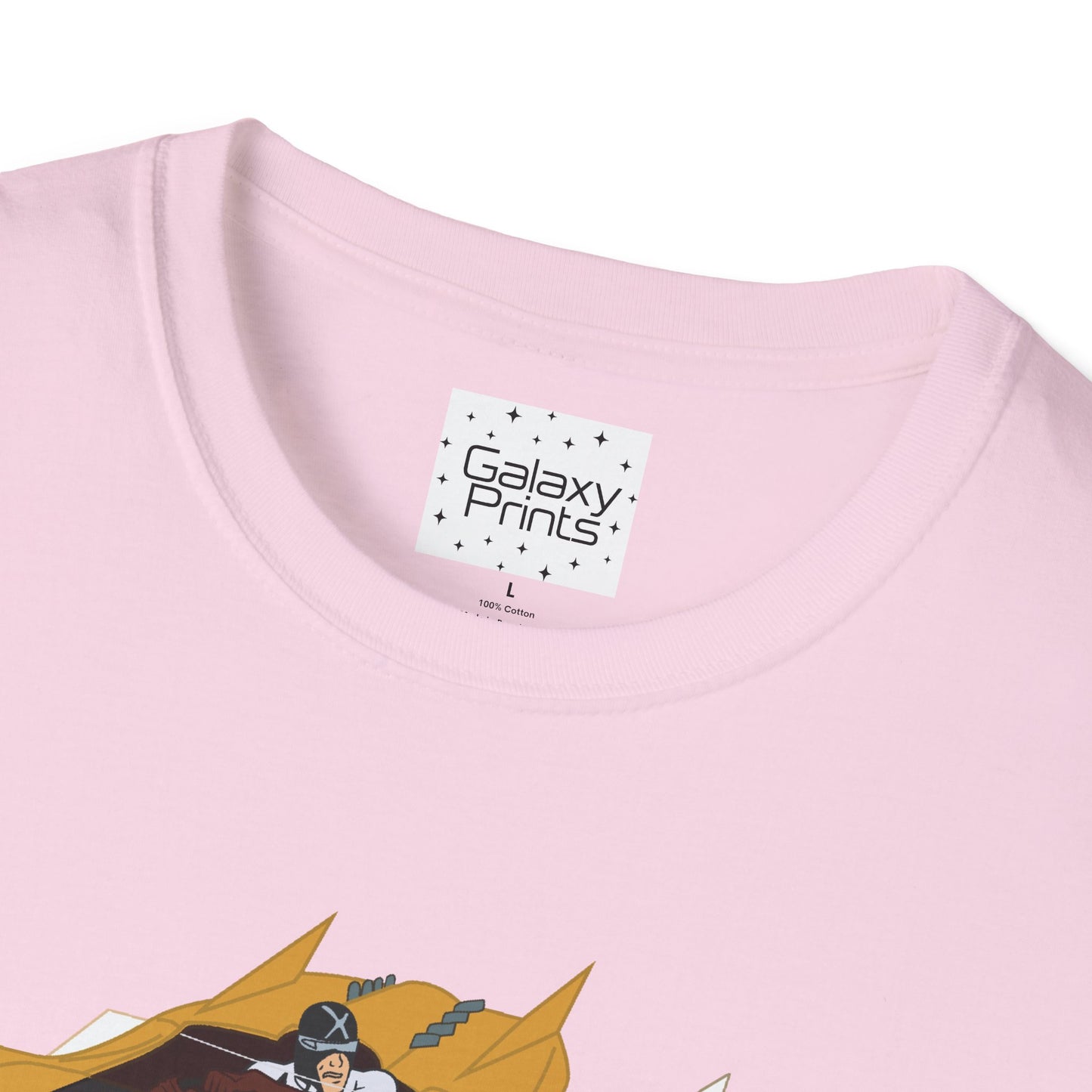 Unisex T-Shirt - POP Culture - 'The MACH 5 and Racer X from the Cartoon SPEED RACER - Go Speed Racer, Go Speed Racer, Go Speed Racer, Goooo'