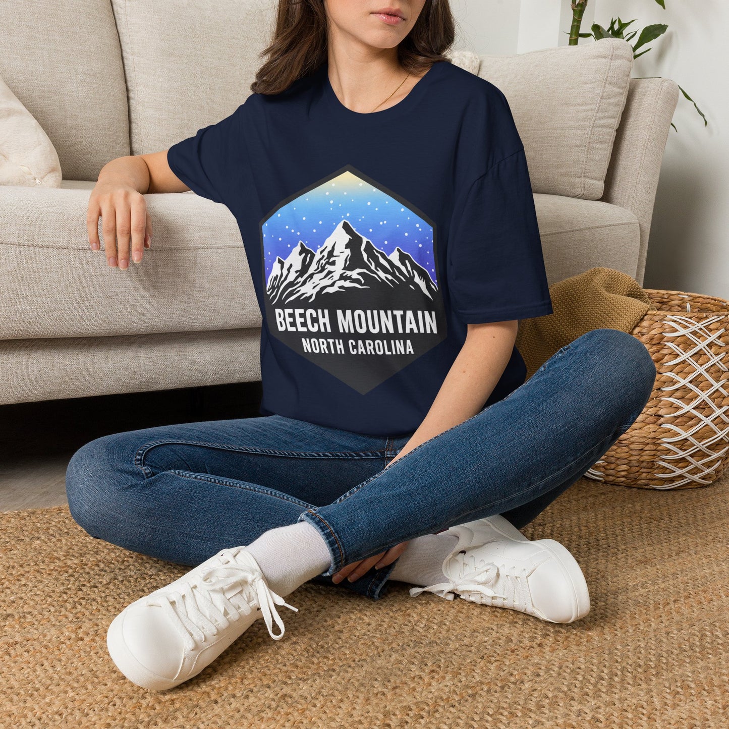 Mountain Blue Diamond T‑Shirt — Beech Mountain North Carolina Graphic Tee