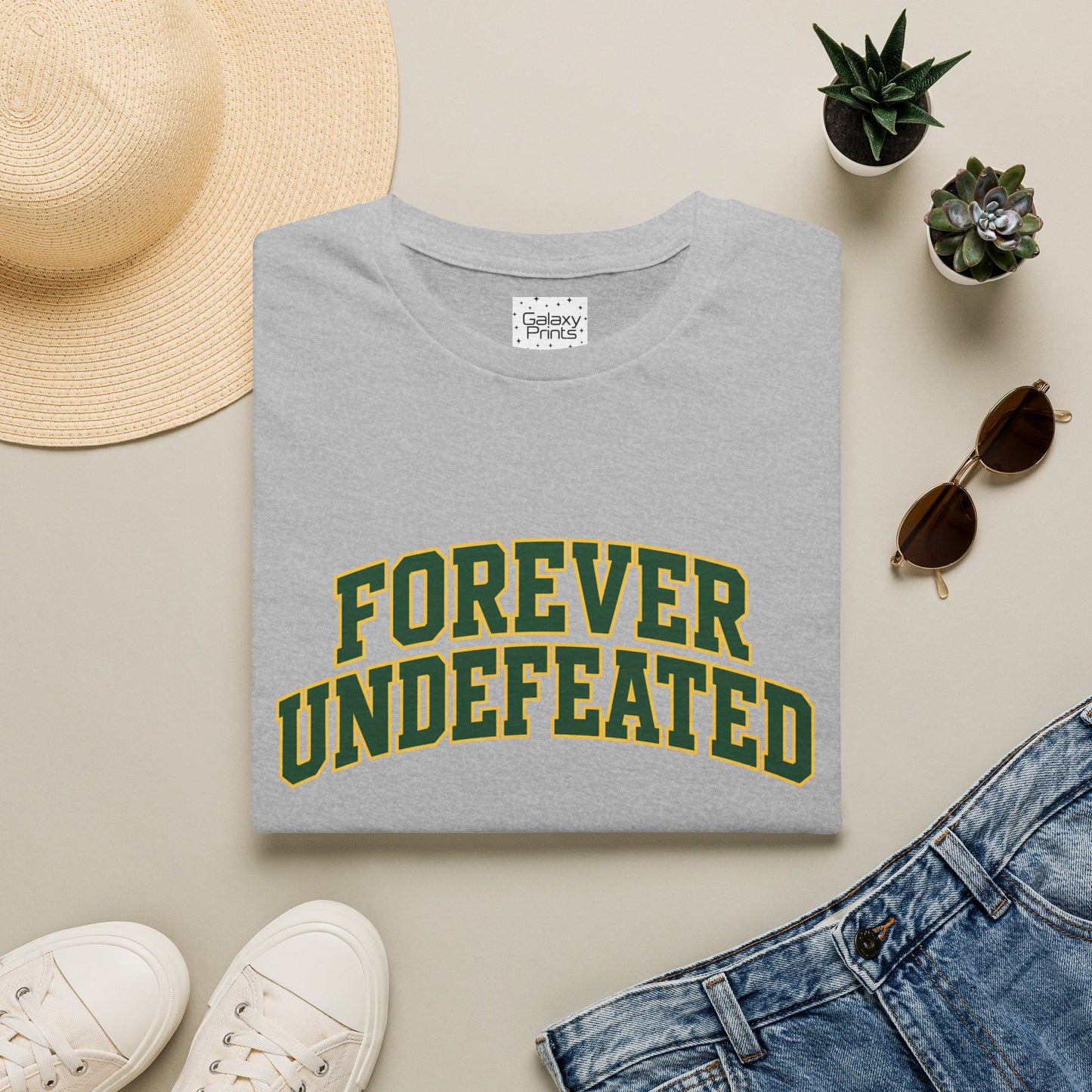 Lees-McRae College Bobcats Vintage Football T-Shirt — Forever Undefeated - Wooden Nickel / Chip