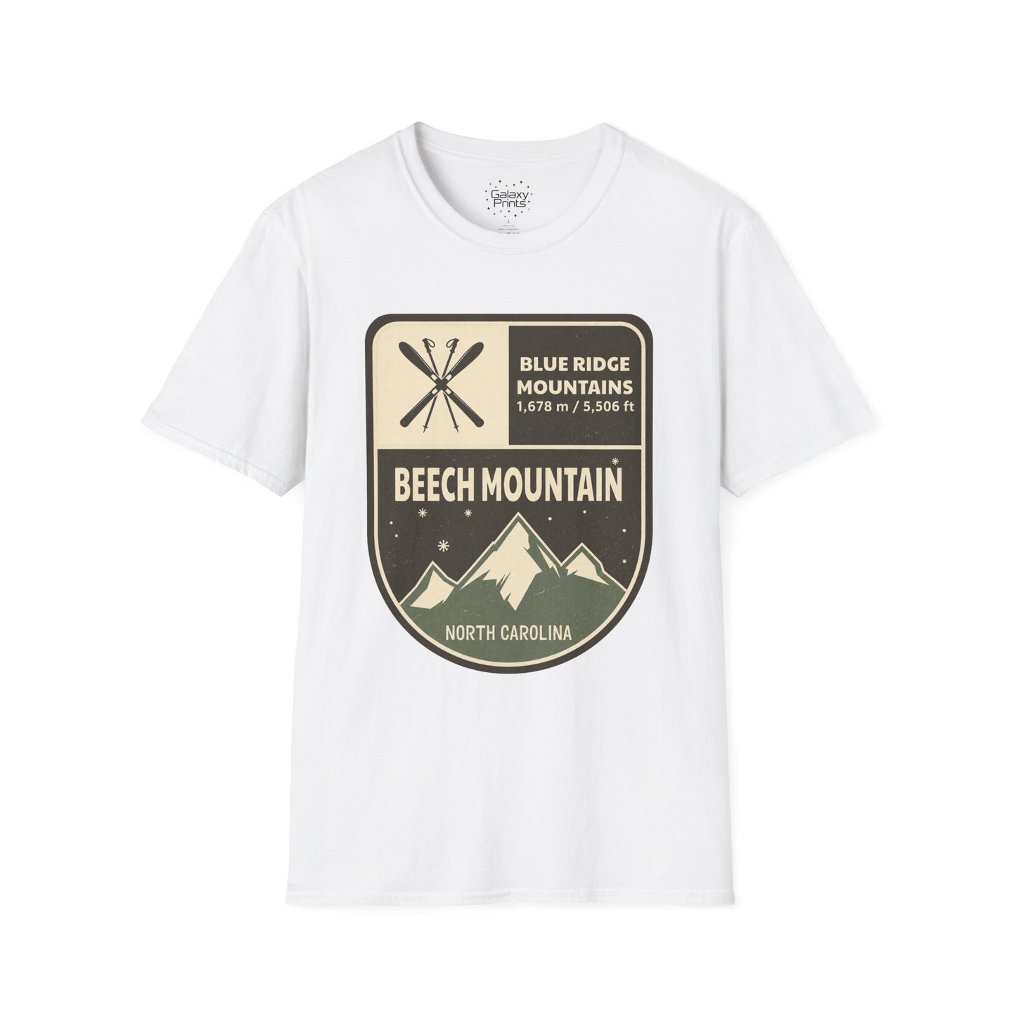 Beech Mountain Blue Ridge Mountains T‑Shirt — North Carolina Ski & Hiking Vintage