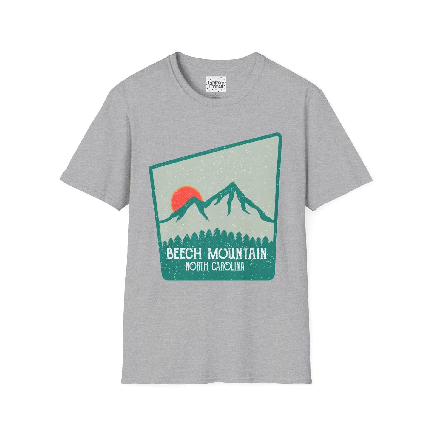 Beech Mountain NC Let it Snow T-Shirt — Retro Mountain Sunrise Snow Tee