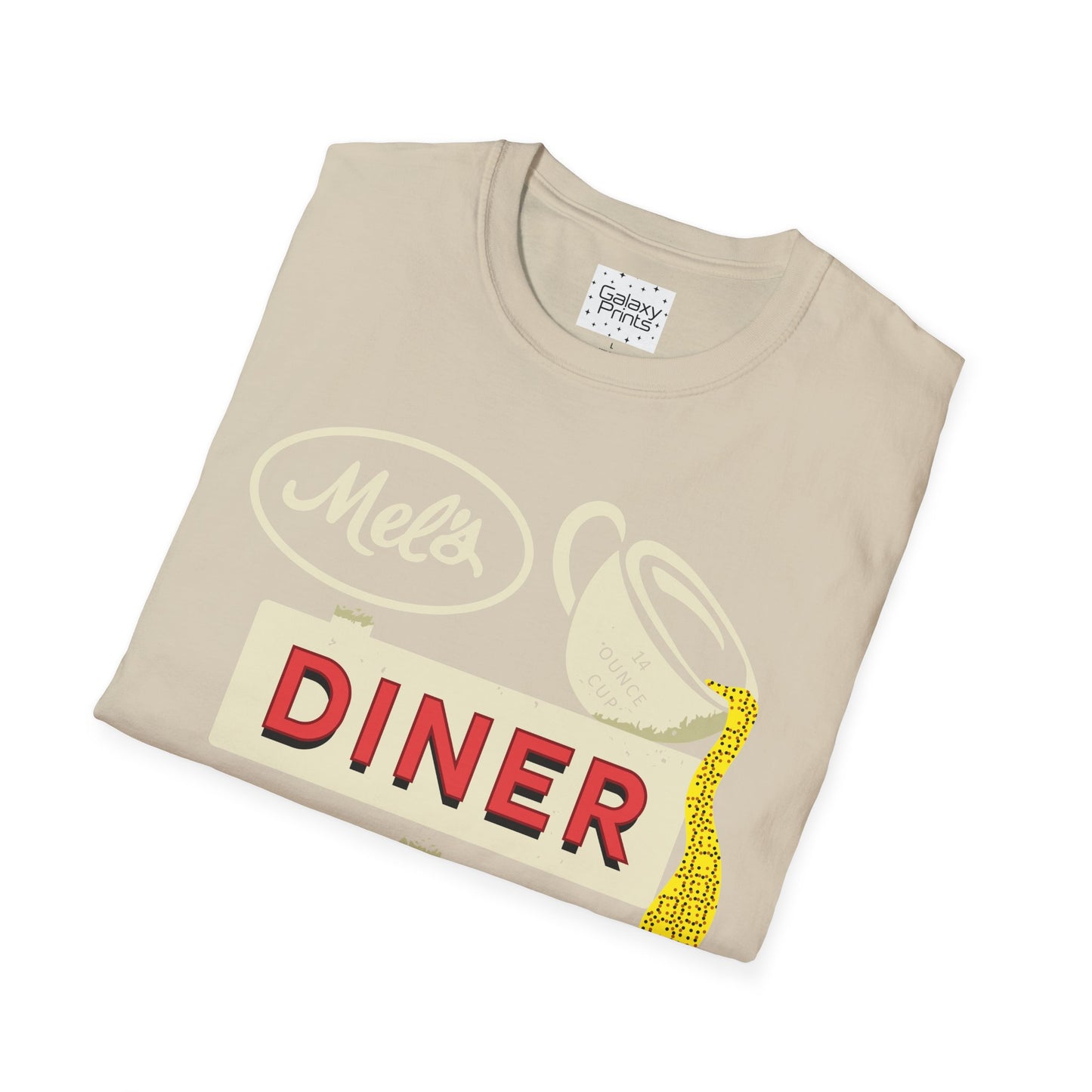 Unisex T-Shirt - POP Culture - 'Mel's Diner Phoenix, AX from the Sitcom Alice - Kiss my grits Mel'