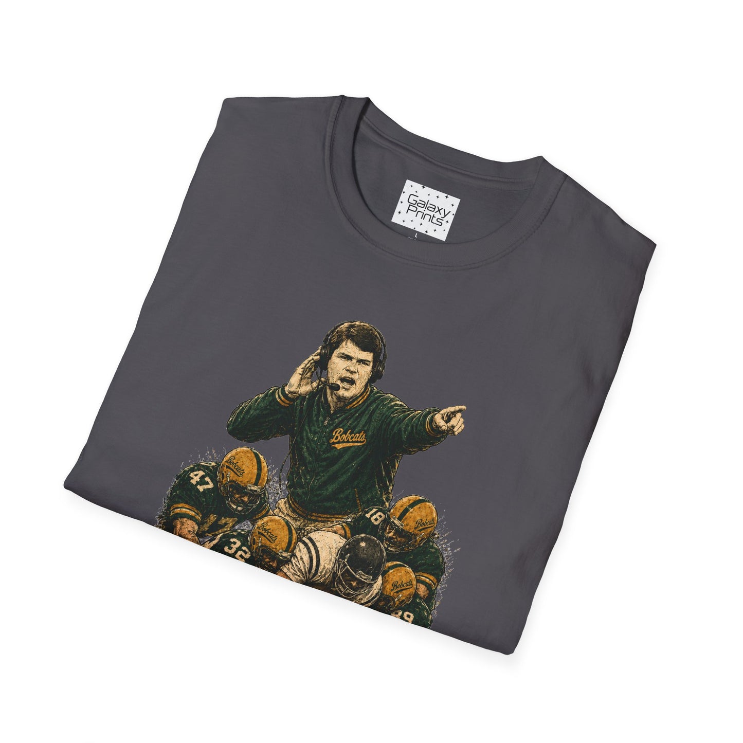 Lees-McRae College Bobcats Vintage Football T-Shirt — Coach Johnson #2  "You Get To The Darm Football" - Forever Undefeated