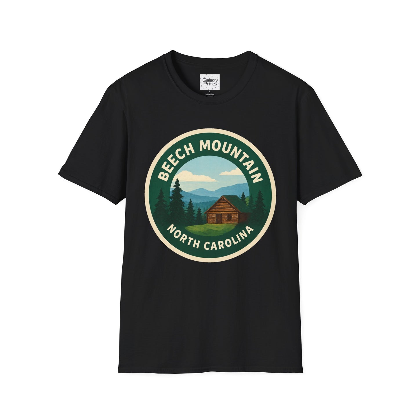 Beech Mountain NC T-Shirt — Mountain Cabin Scenic Graphic Tee
