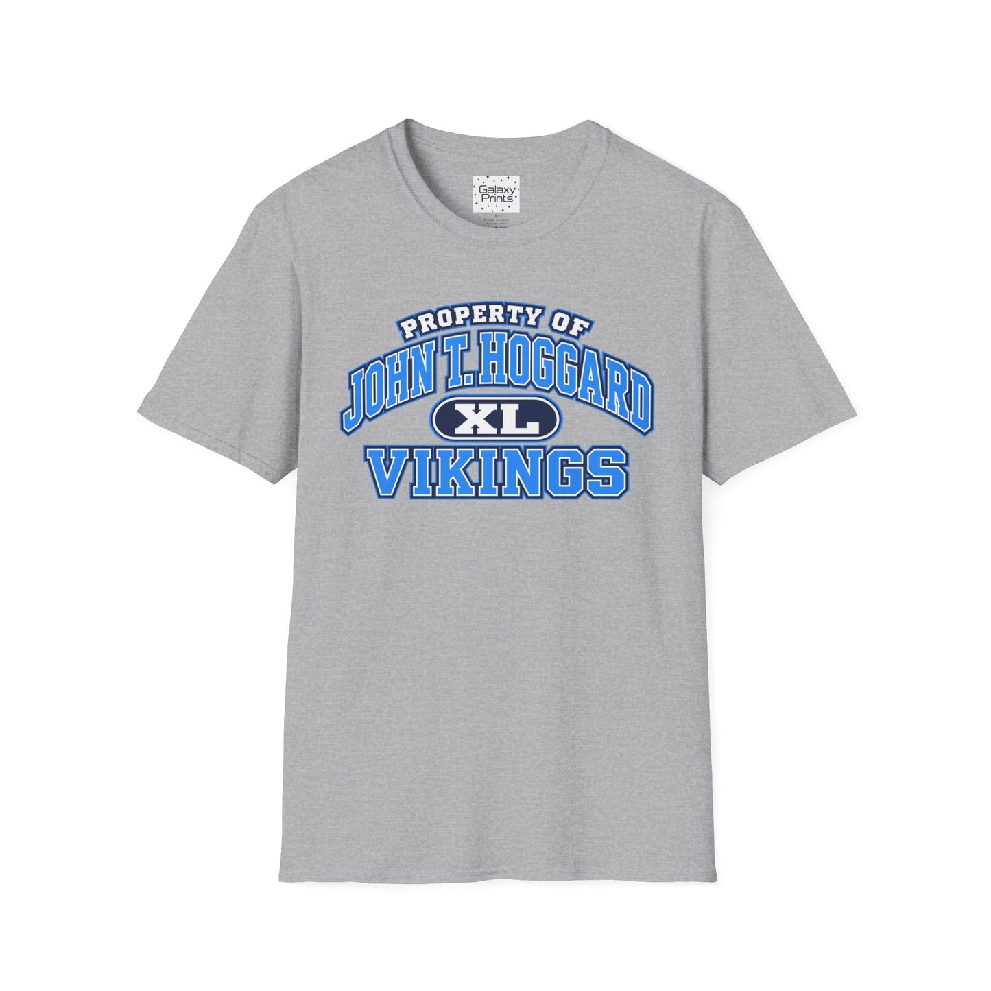 Property of JTH Vikings T‑Shirt XL — Viking in Power Circle back - Hoggard School Spirit Tee