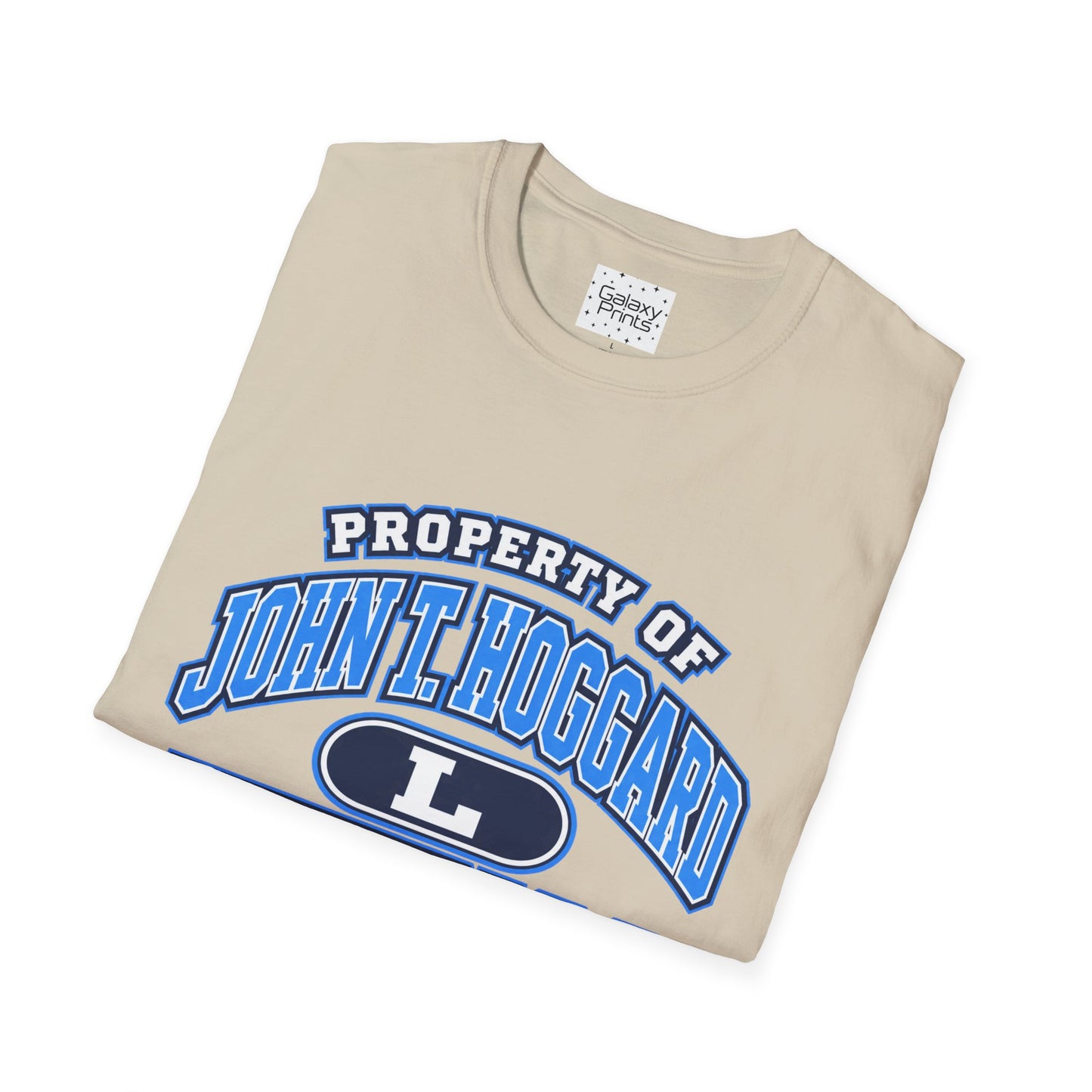 Property of JTH Vikings T‑Shirt L — Viking in Power Circle back - Hoggard School Spirit Tee