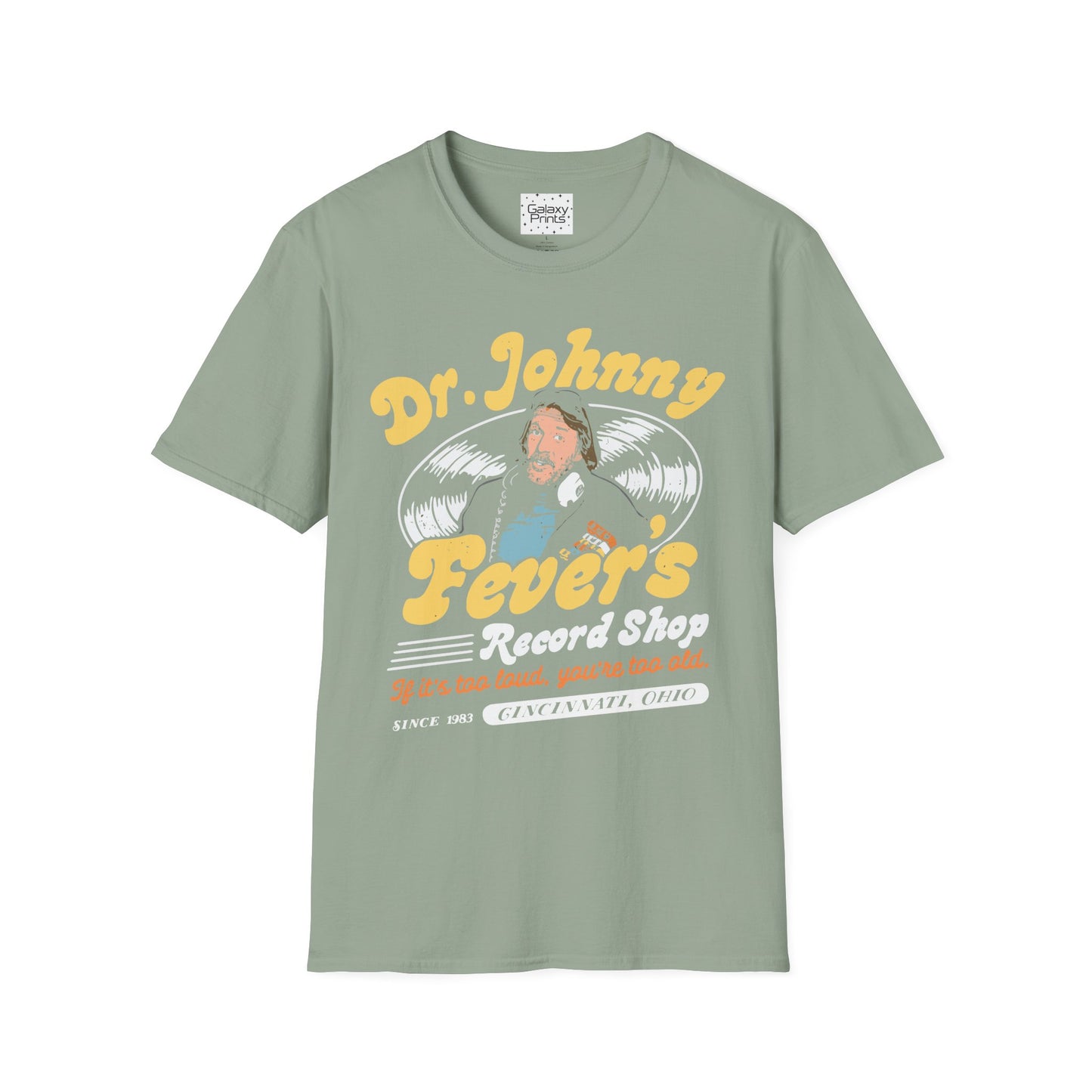 Unisex T-Shirt - POP Culture - 'From the HIT TV Show WKRP in Cincinnati - Dr. Johnny Fever's Record Shop'