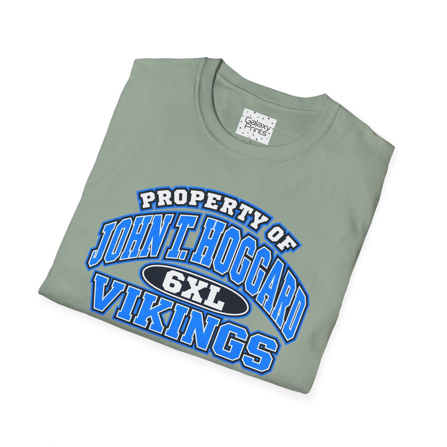 Property of JTH Vikings T‑Shirt 6XL — Viking in Power Circle back - Hoggard School Spirit Tee