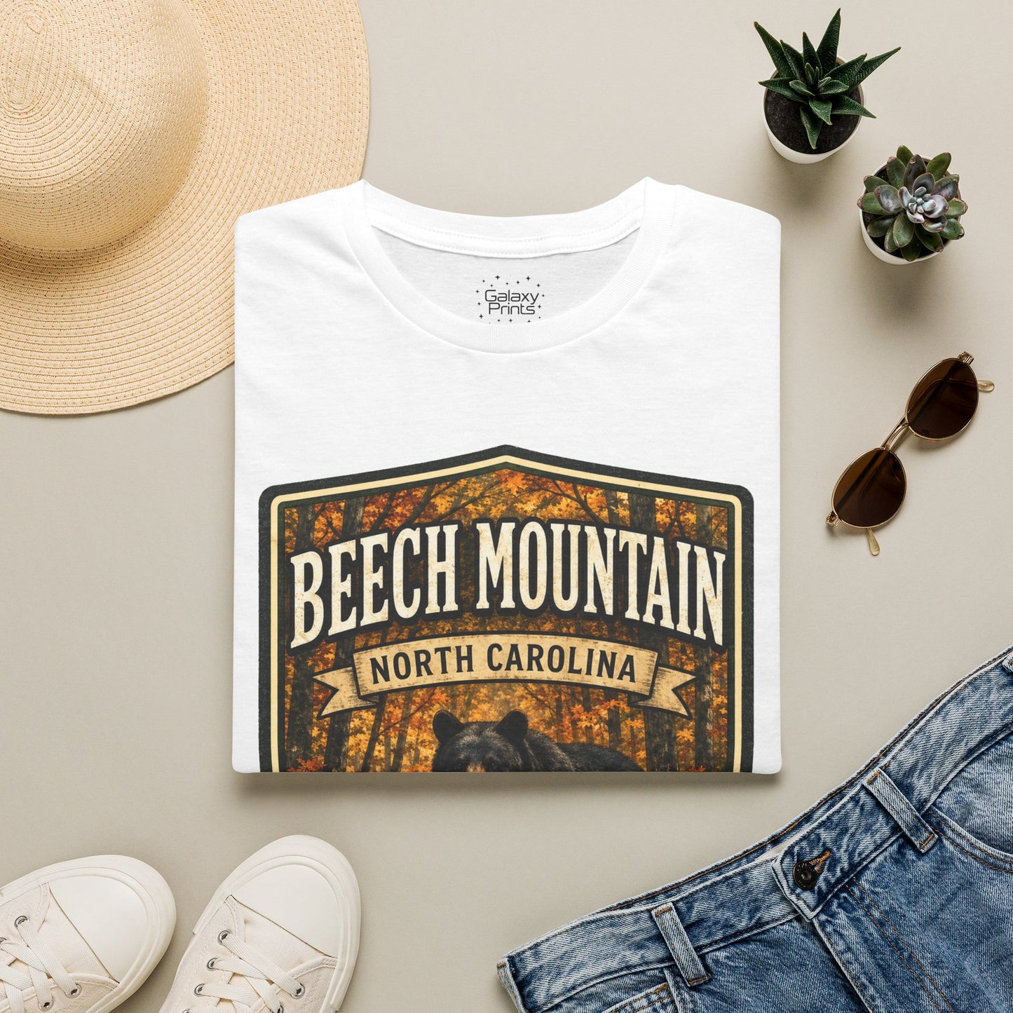 Beech Mountain North Carolina T-Shirt — Rustic Bear Mountain Graphic Tee