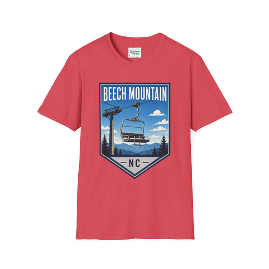 Beech Mountain Ski Lift T-Shirt — Vintage Ski Beech Mountain Resort Graphic Tee
