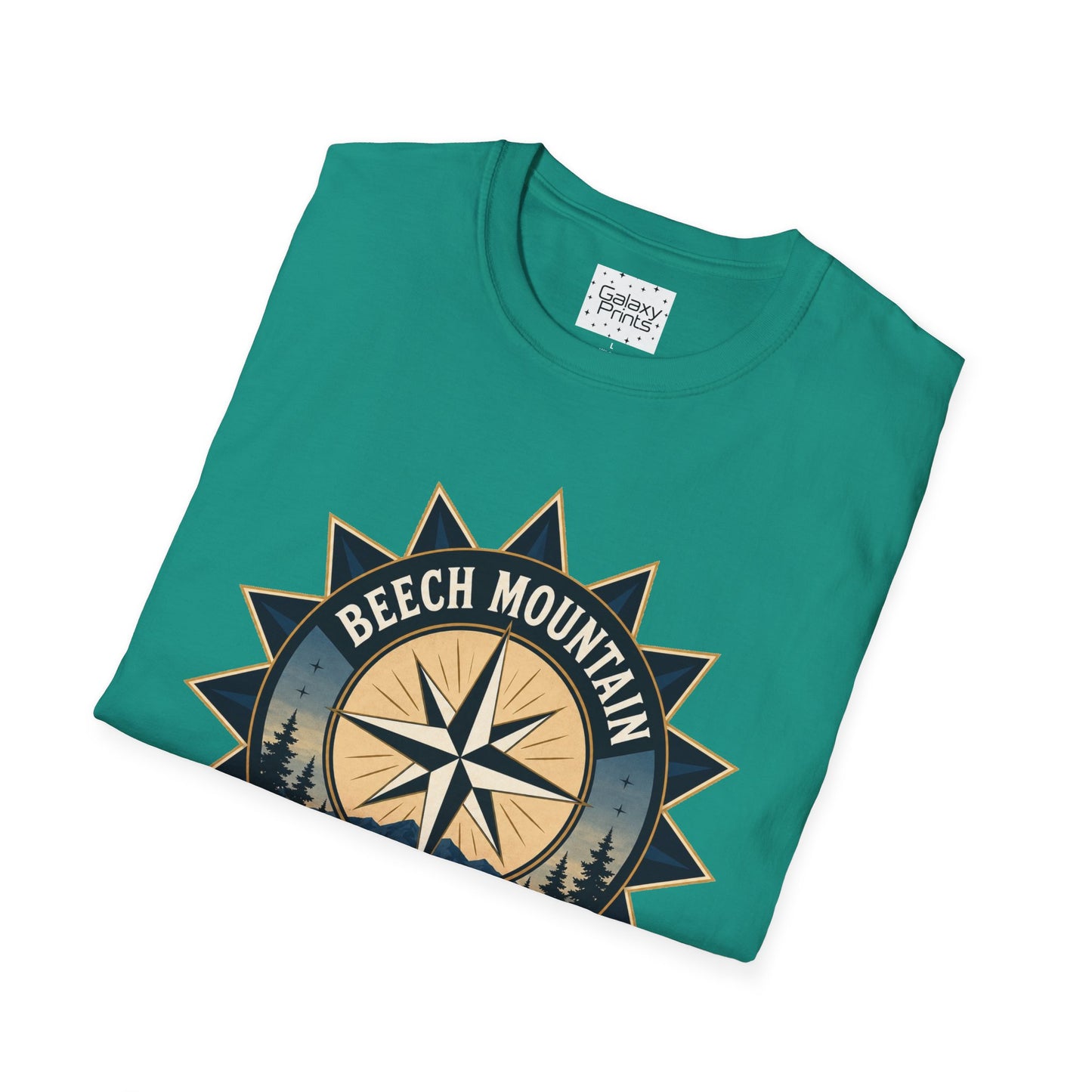 Beech Mountain Compass T-Shirt — Vintage NC 5506 ft Outdoor Tee