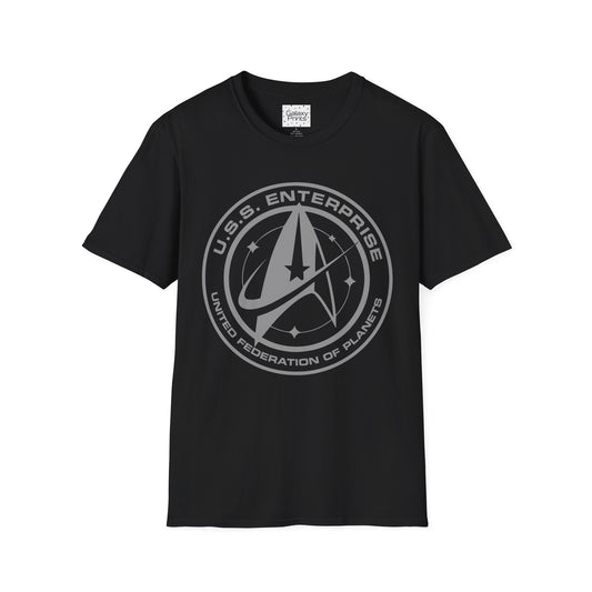 Unisex T-Shirt - POP Culture - 'From STAR TREK the TV & Movie HIT Franchises - U.S.S. Enterprise Flight Patch'
