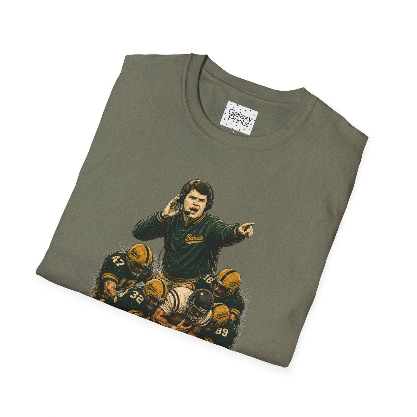 Lees-McRae College Bobcats Vintage Football T-Shirt — Coach Johnson  "Get There! x 3 Get it up" - Forever Undefeated