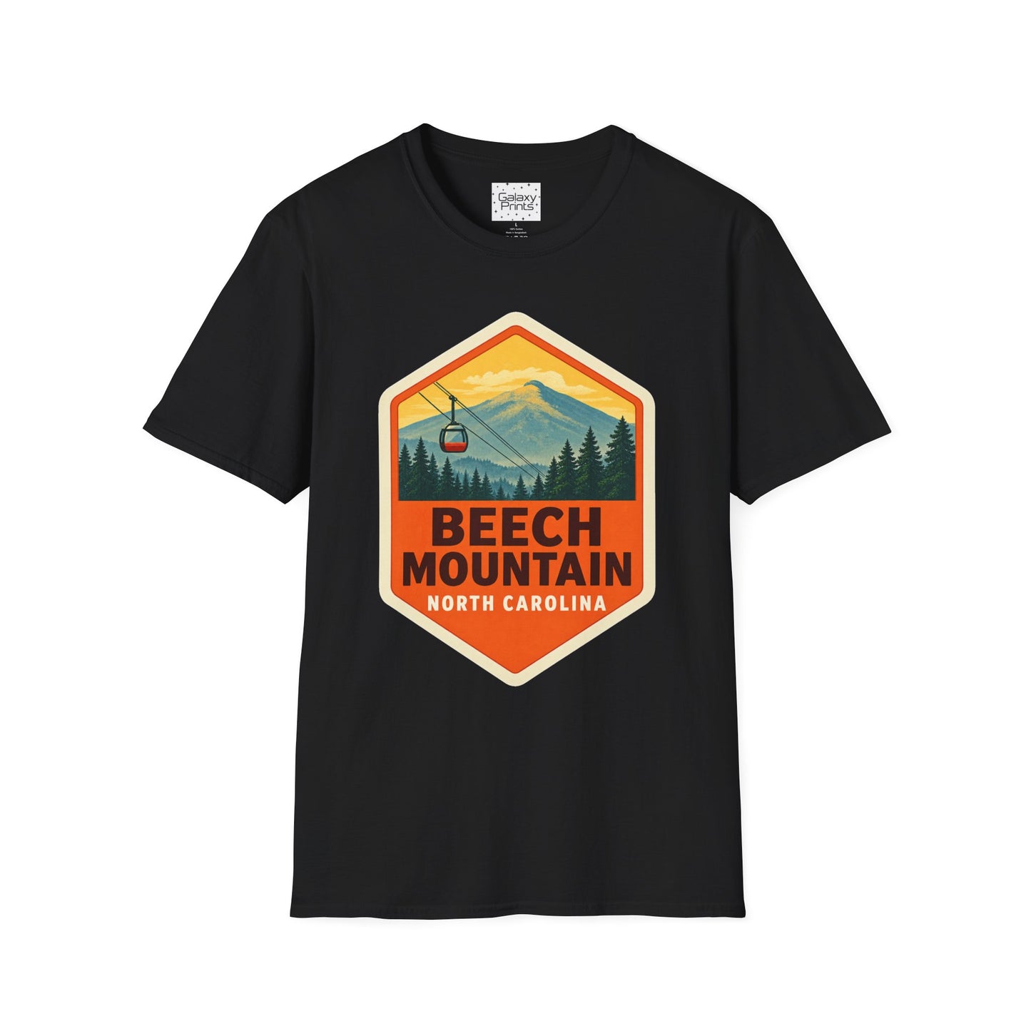 Beech Mountain NC Graphic T-Shirt Diamond — Mountain Ski Lift Vintage look