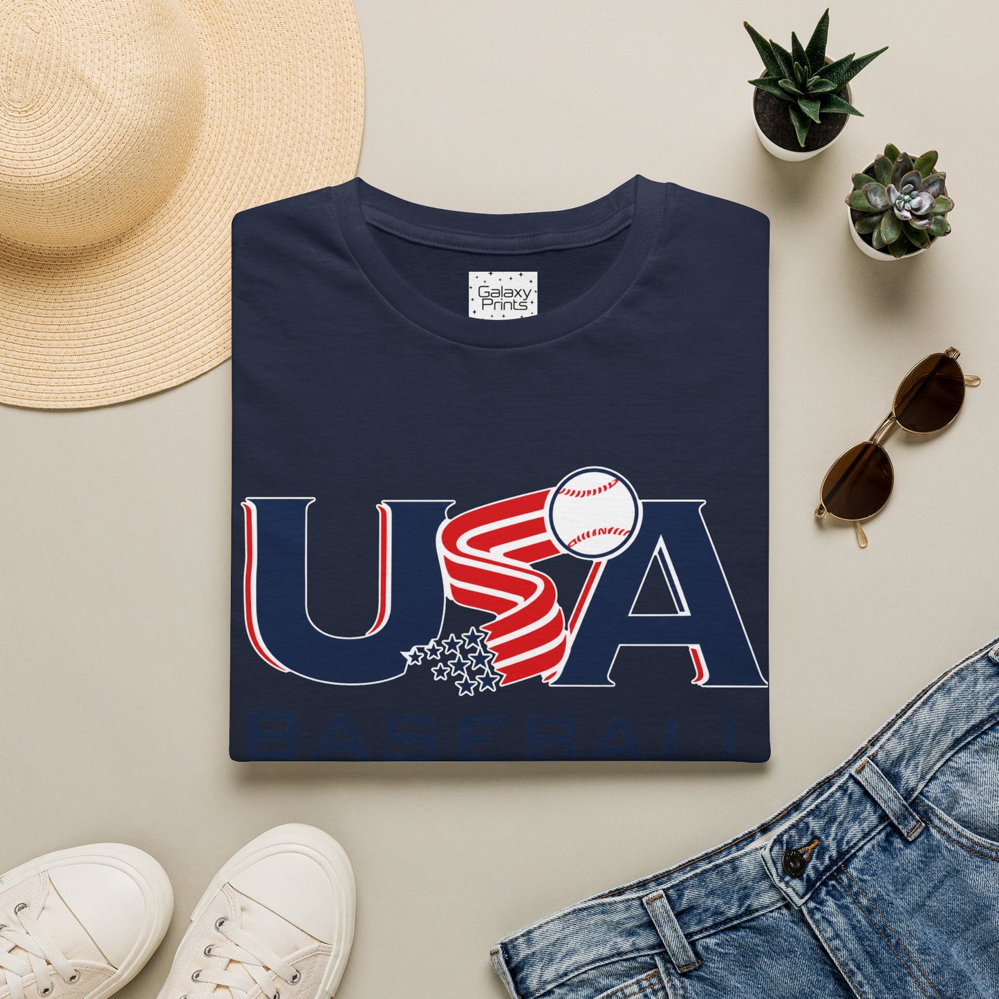 USA Baseball T-Shirt — Patriotic Baseball Team Tee - Why NOT Culture