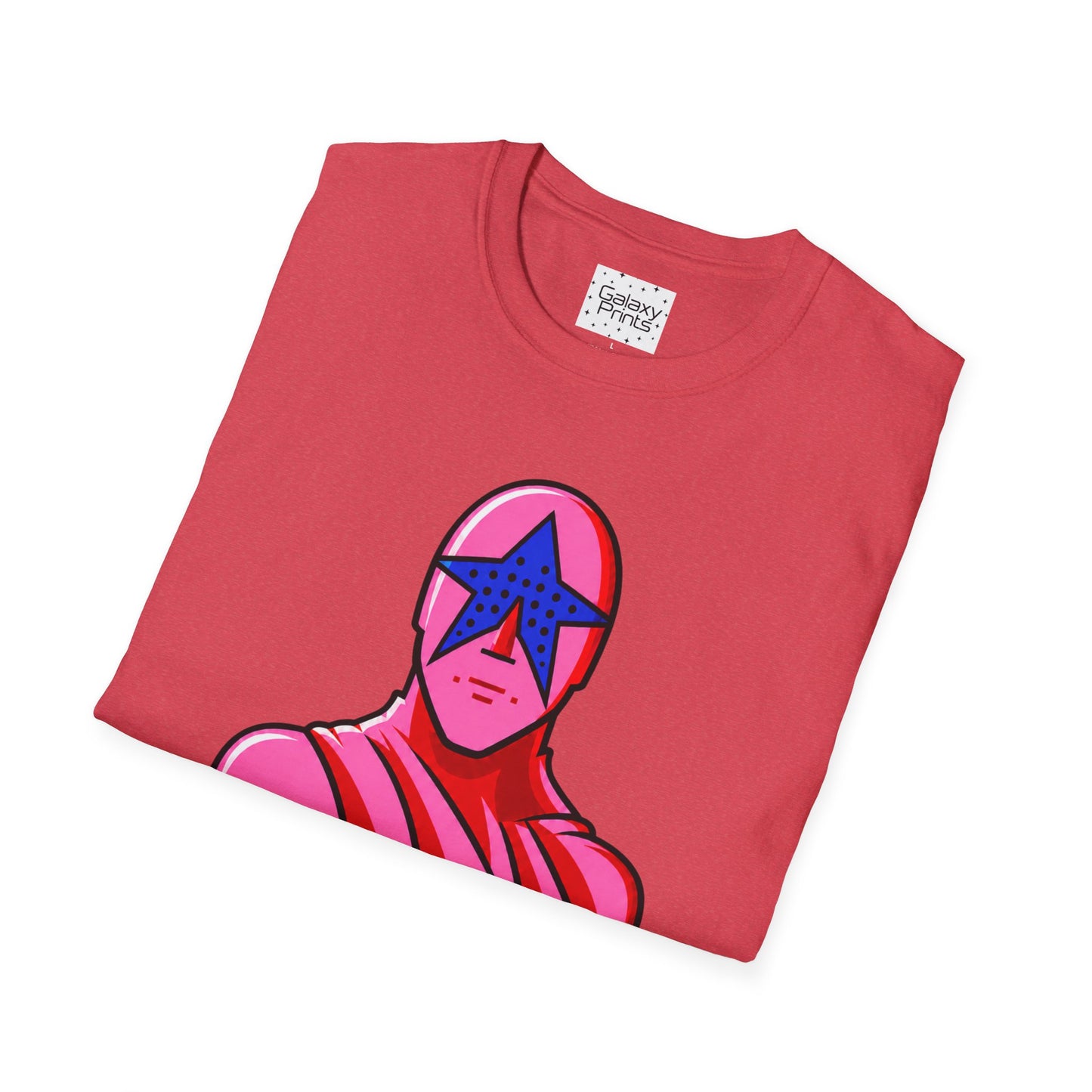 STAR MAN Nin Wrestling video game "NOW" and "THEN" T-Shirt — Retro Pop Hero Graphic Tee - Nin Wrestler STAR MAN video game - Current Culture