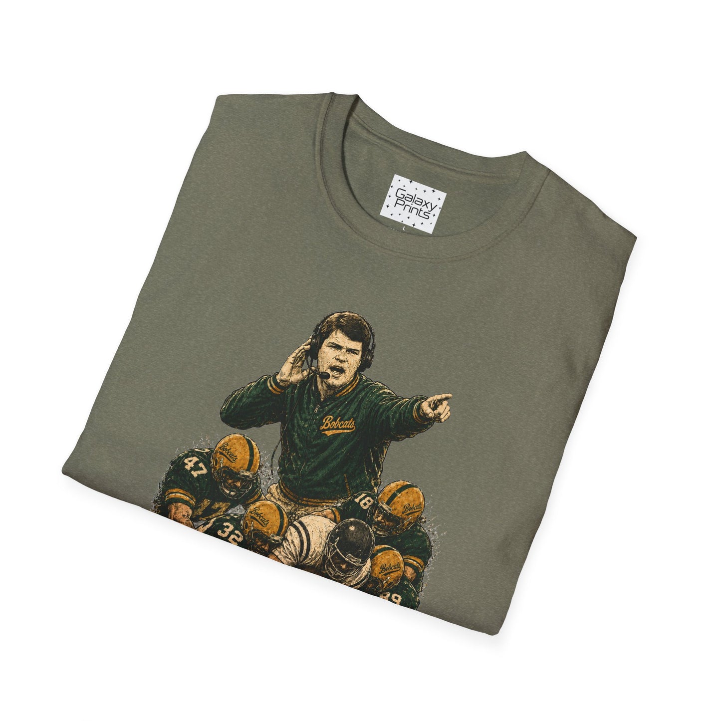 Lees-McRae College Bobcats Vintage Football T-Shirt — Coach Johnson #2  "You Get To The Darm Football" - Forever Undefeated
