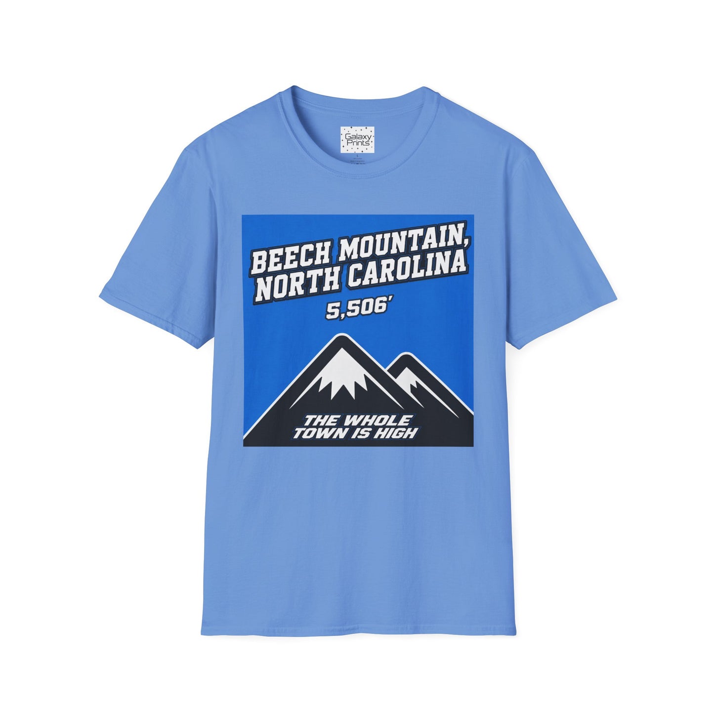 Beech Mountain, NC - The whole town is High T-Shirt — 5,506' Mountain Souvenir Tee