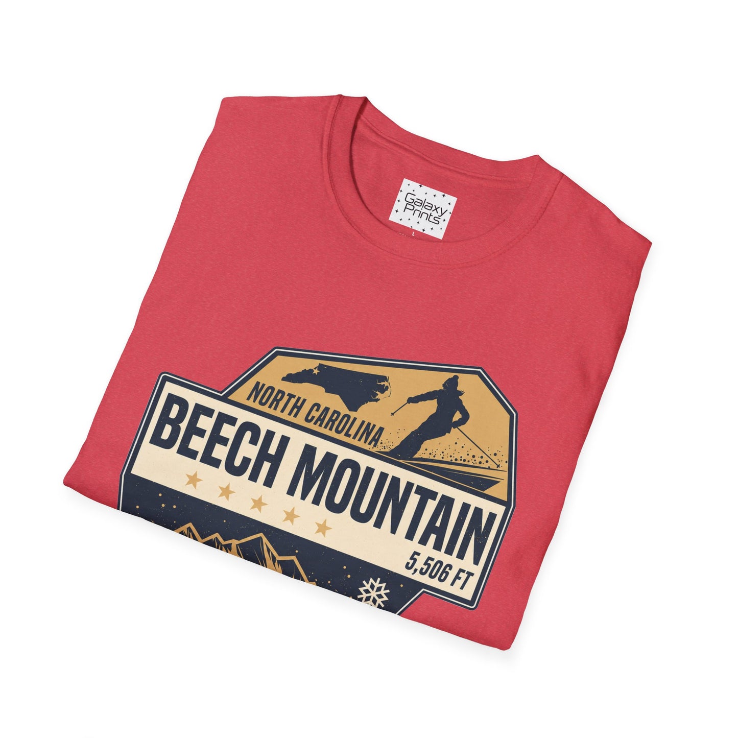 Beech Mountain T‑Shirt — North Carolina Ski & Mountain Vintage Badge (5,506 ft)