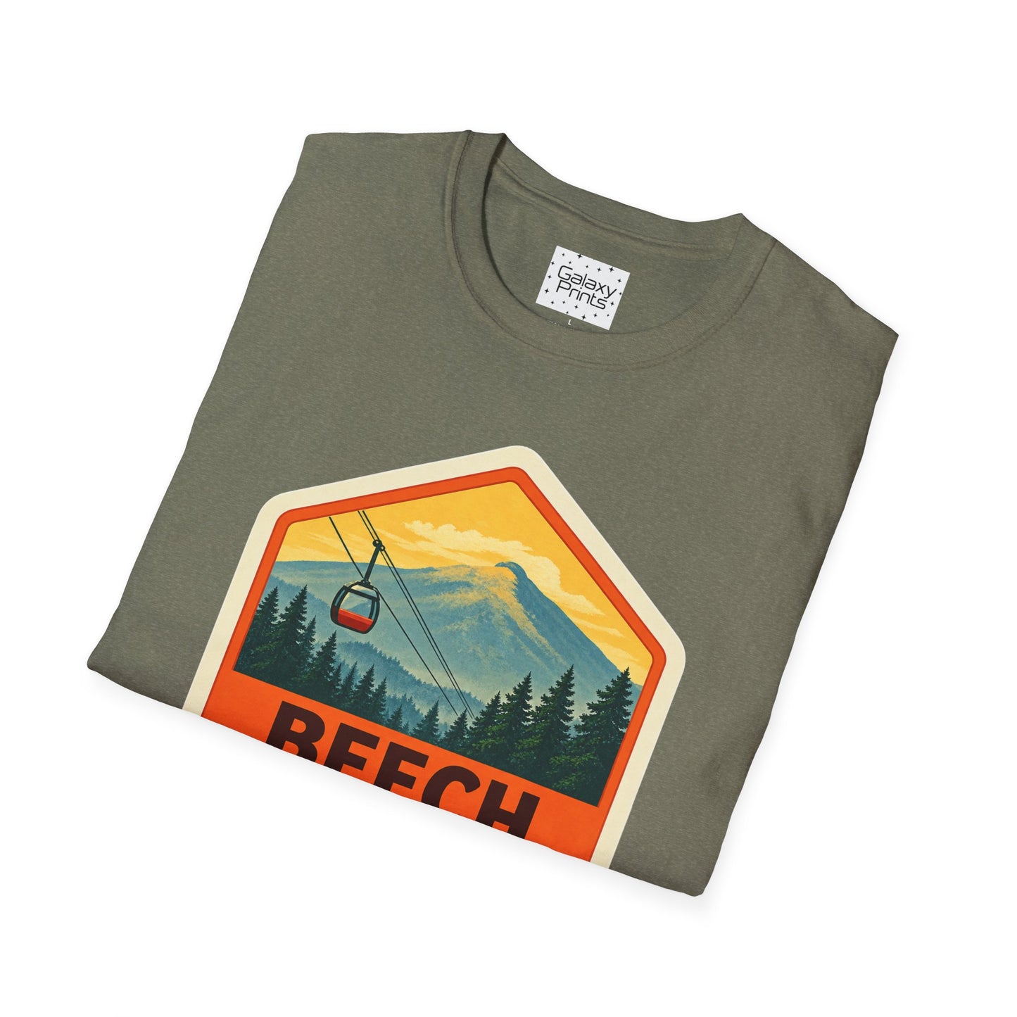 Beech Mountain NC Graphic T-Shirt Diamond — Mountain Ski Lift Vintage look