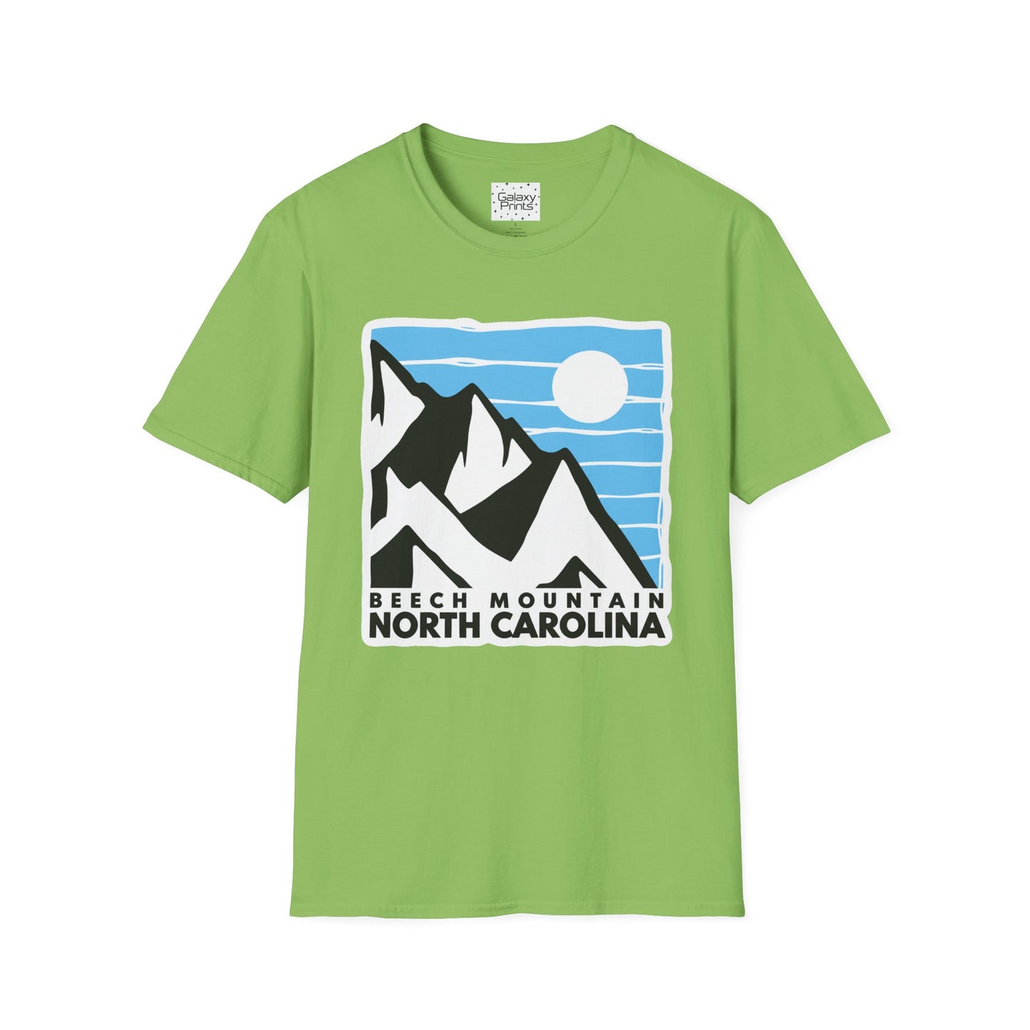 Beach Mountain North Carolina T-Shirt — Retro Mountain Range Sun Graphic Tee