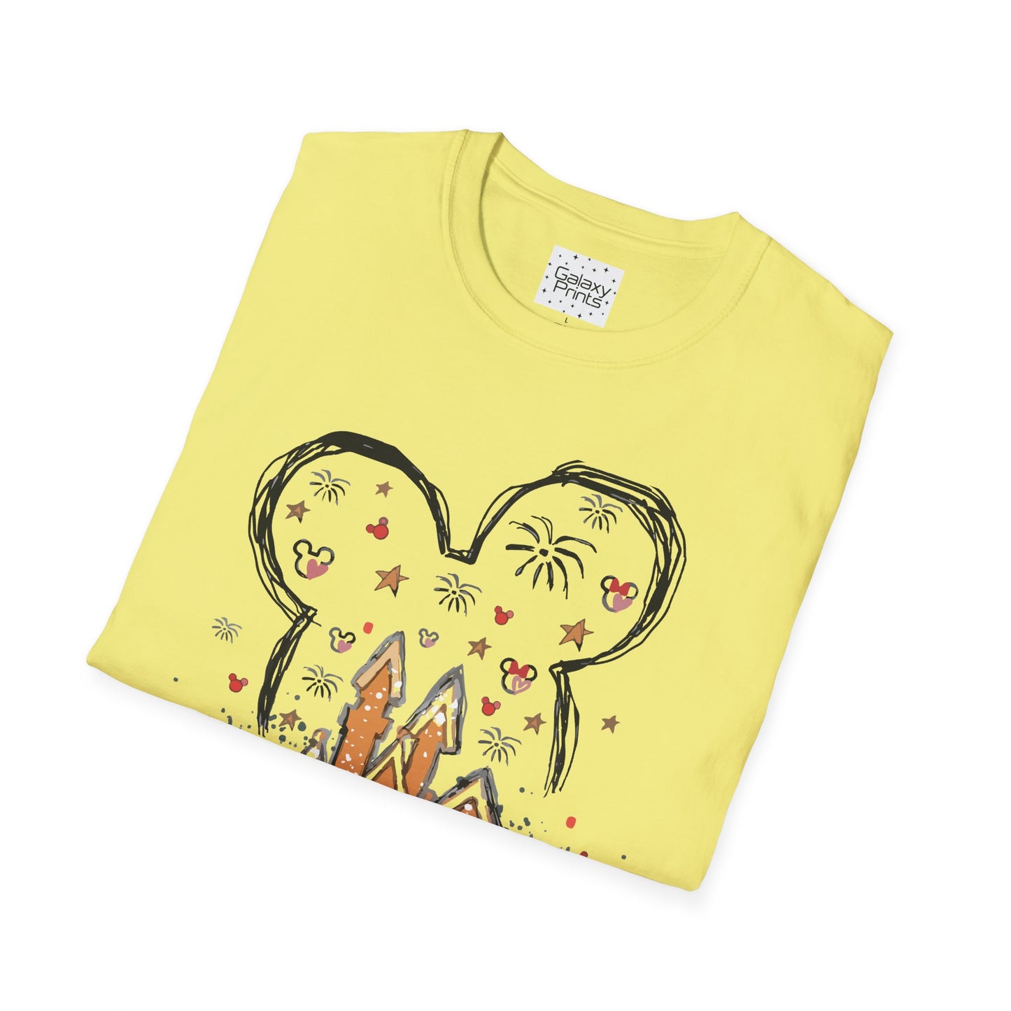 Unisex T-Shirt - DISNEY Inspired - 'Gingerbread Princess Castle with Fireworks'
