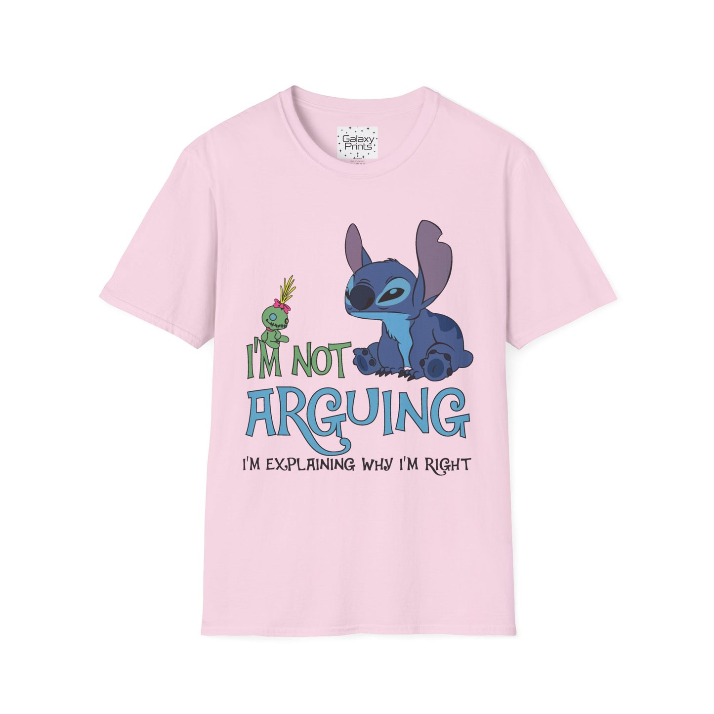 Unisex T-Shirt - Disney Inspired - 'Stich Not Arguing'